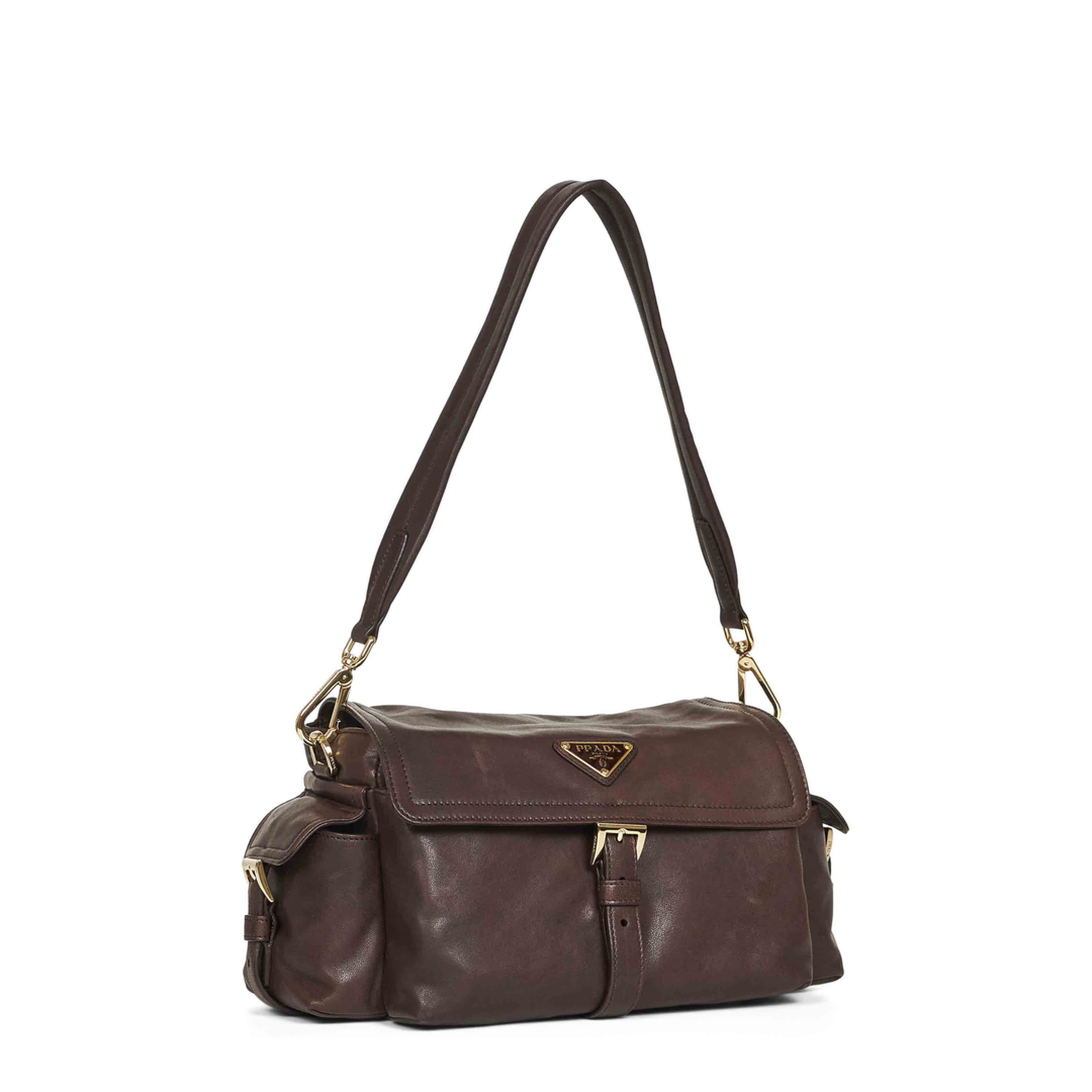 Explore Medium Nappa Leather Shoulder Bag - Sienna (Brown) - Image 2