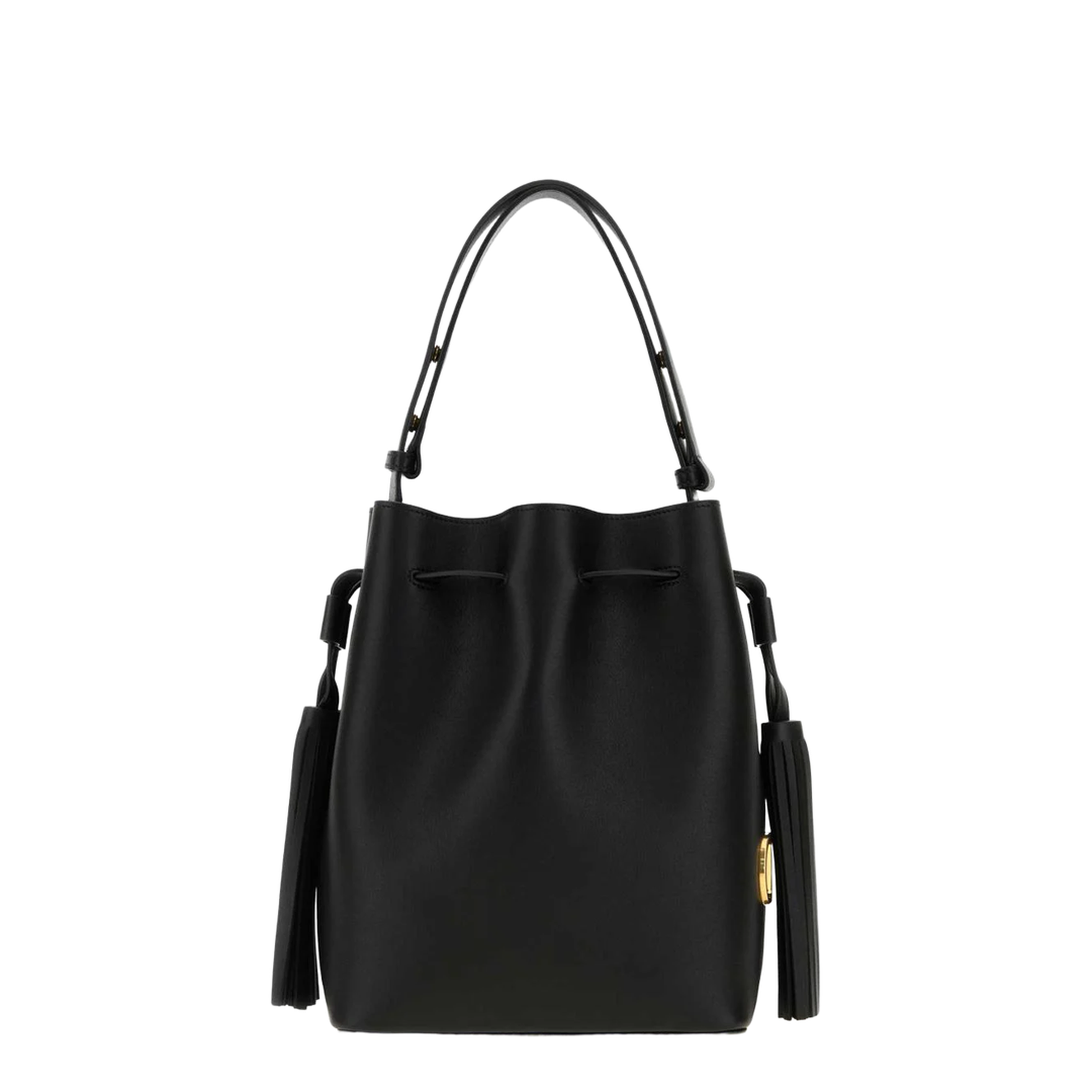 Vlogo Signature Bucket Bag Leather Black - Image 1