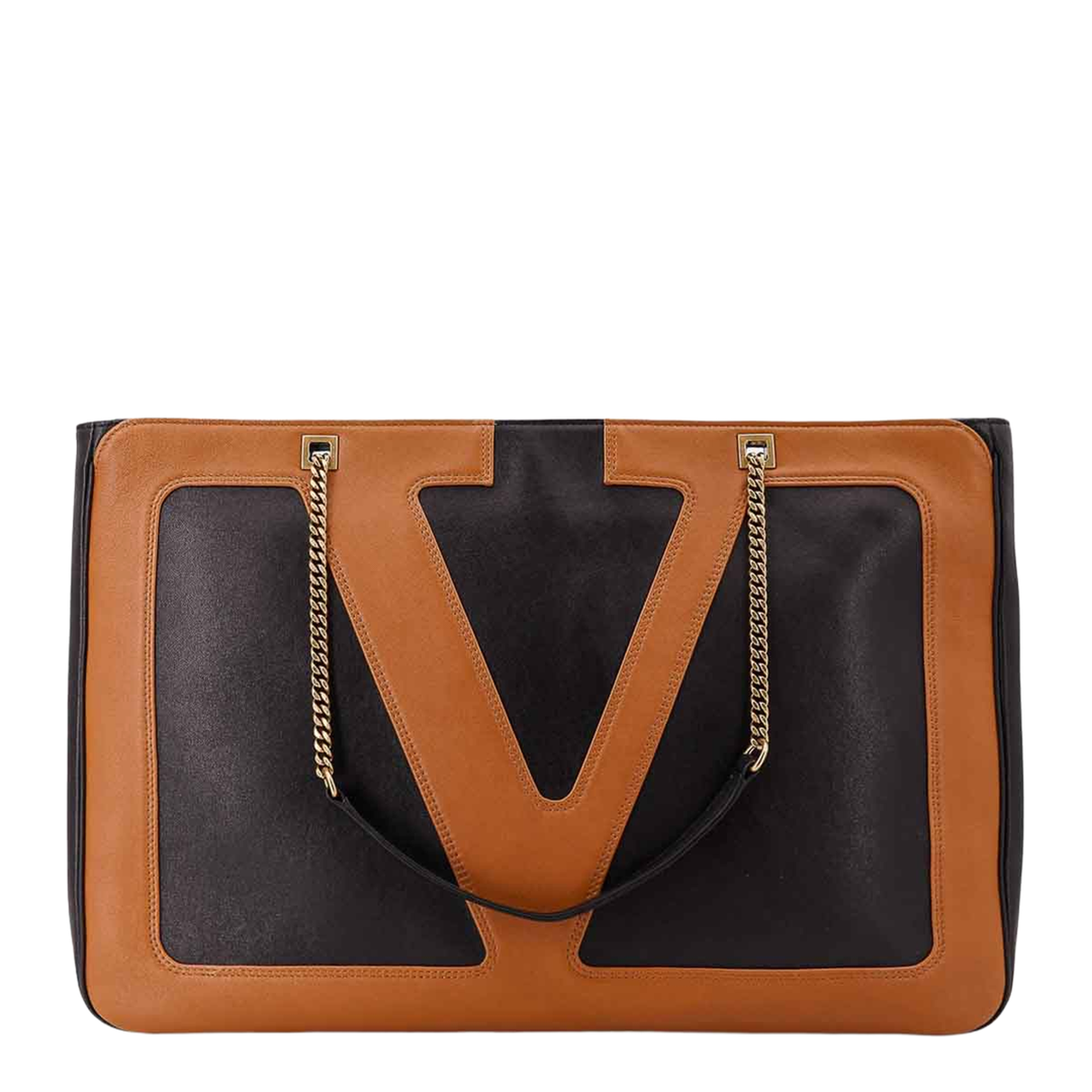 Viva Superstar Large Nappa Leather Shopping Bag - Black/spice - Image 4