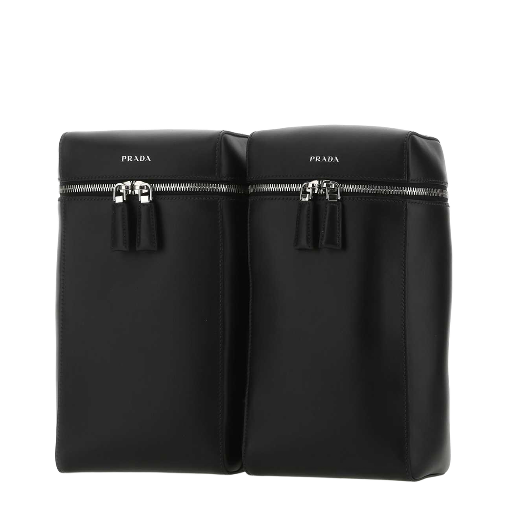 Medium Leather Backpack - Black - Image 4