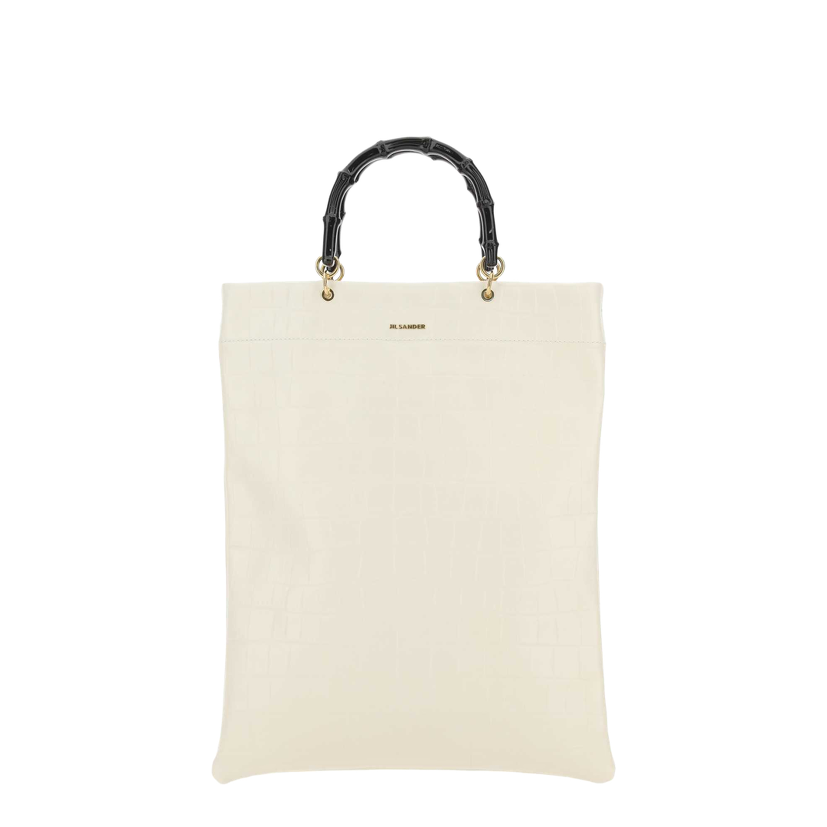 Ivory Leather Medium Shopping Bag - Image 1