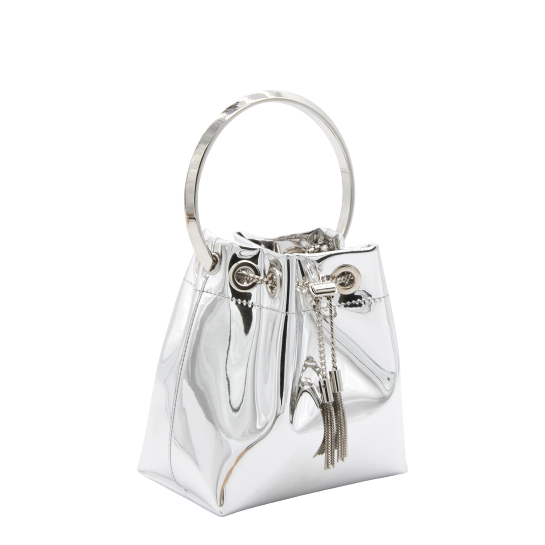 Bon Bon Mirror Fabric Mini Bag - Silver - Image 2