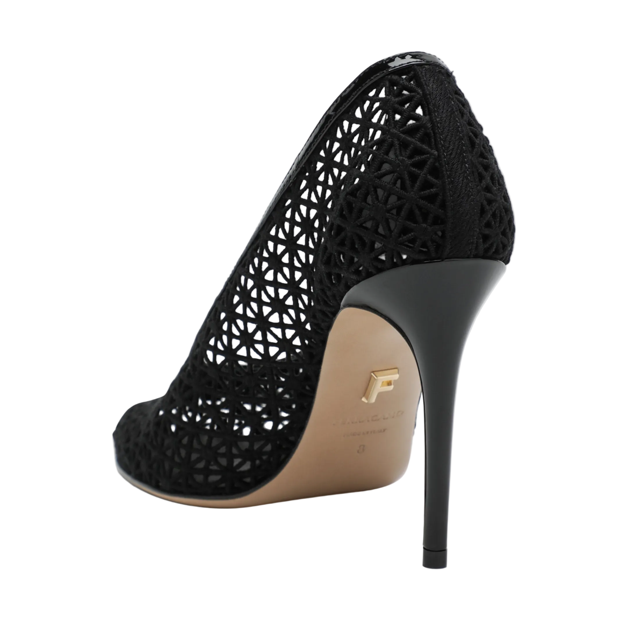 Black Macramé Pump - Image 2