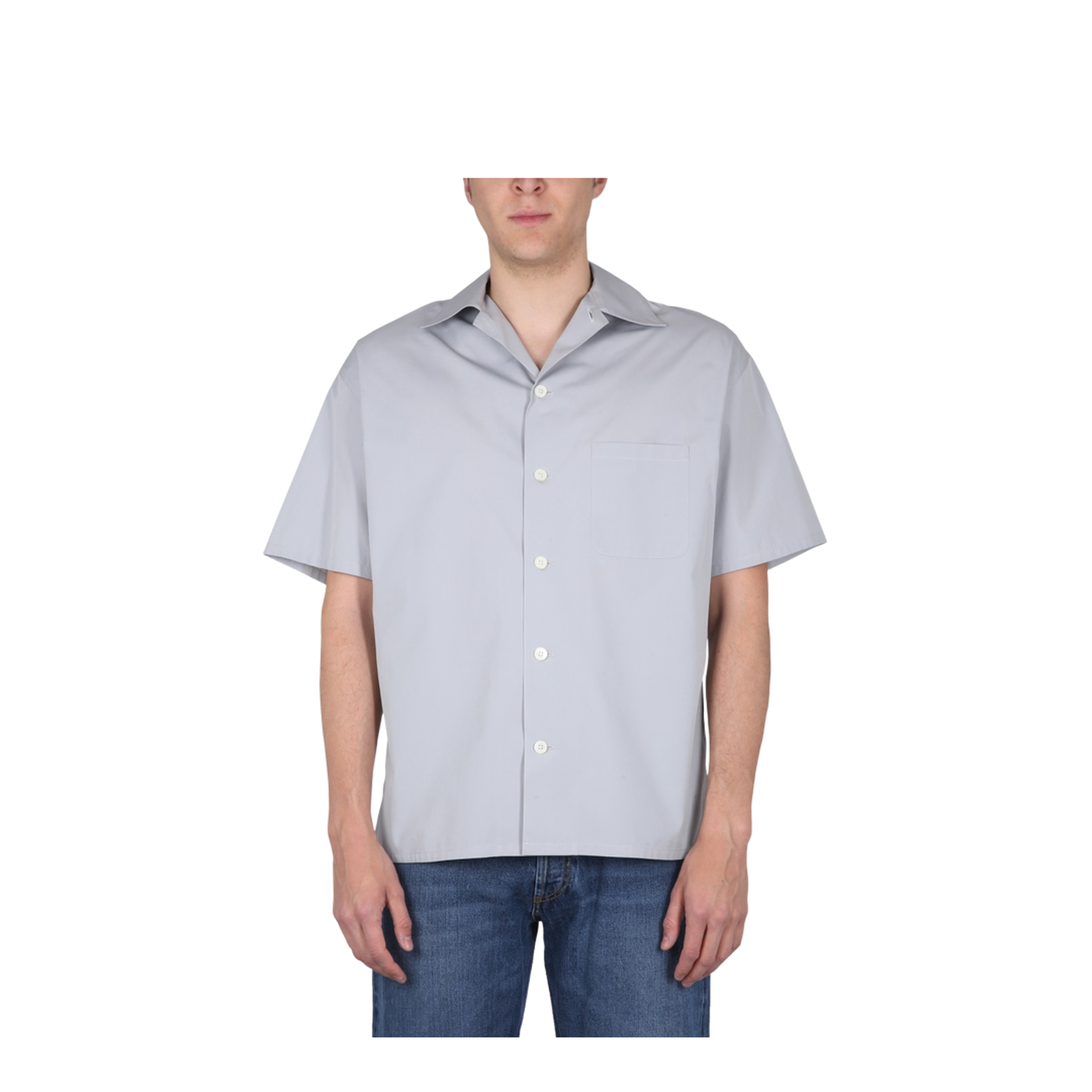 Grey Poplin Shirt - Image 1