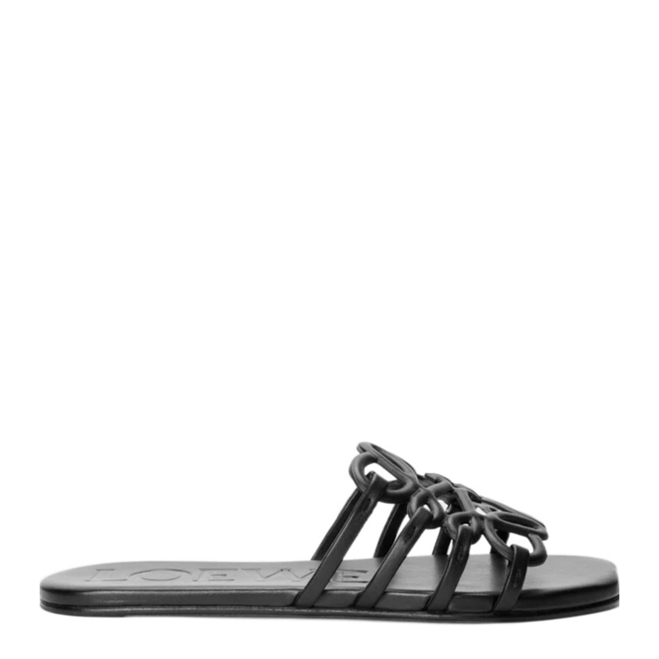 Petal Anagram Leather Sandals - Image 1