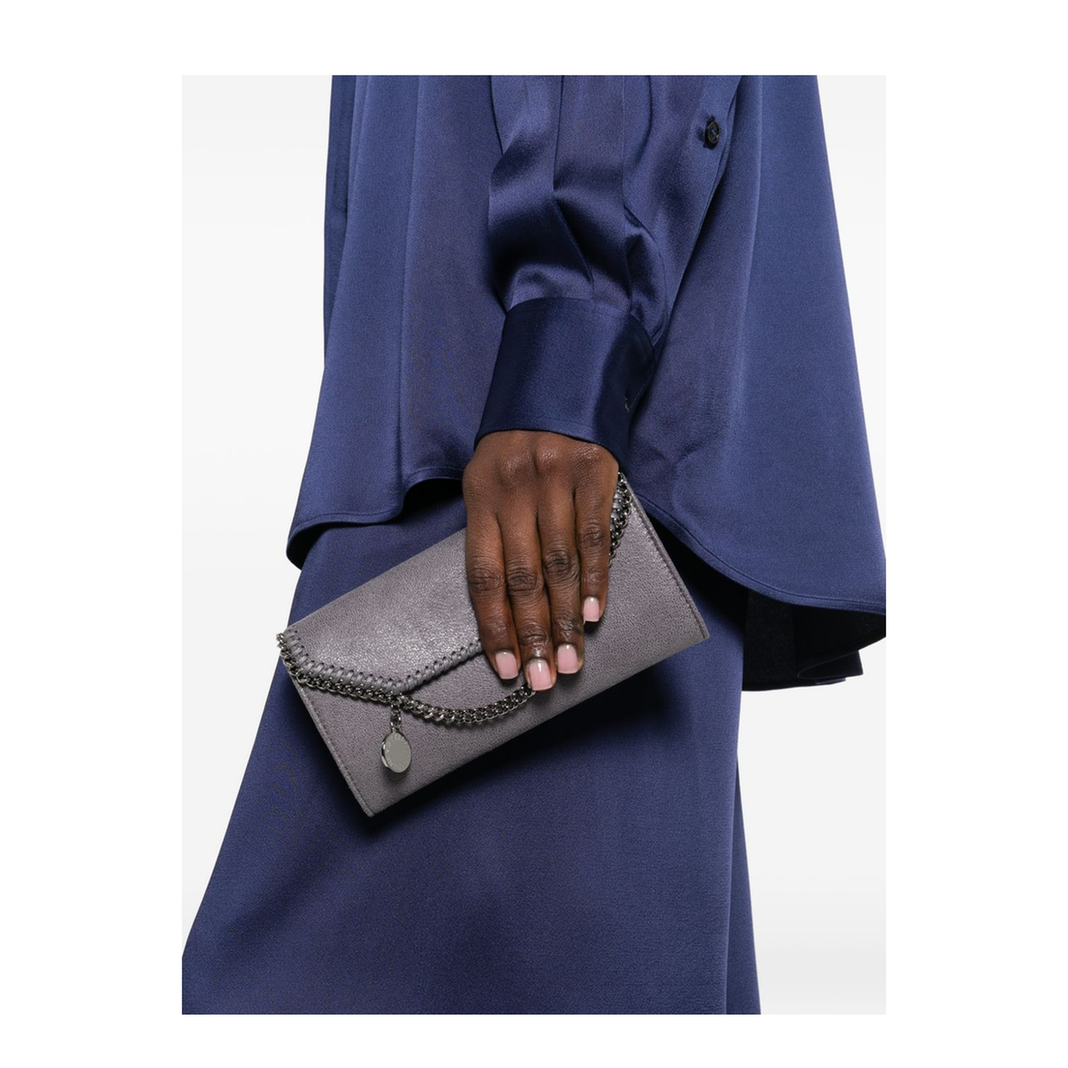 Falabella Shaggy Deer Wallet-On-Chain Crossbody - Grey - Image 3