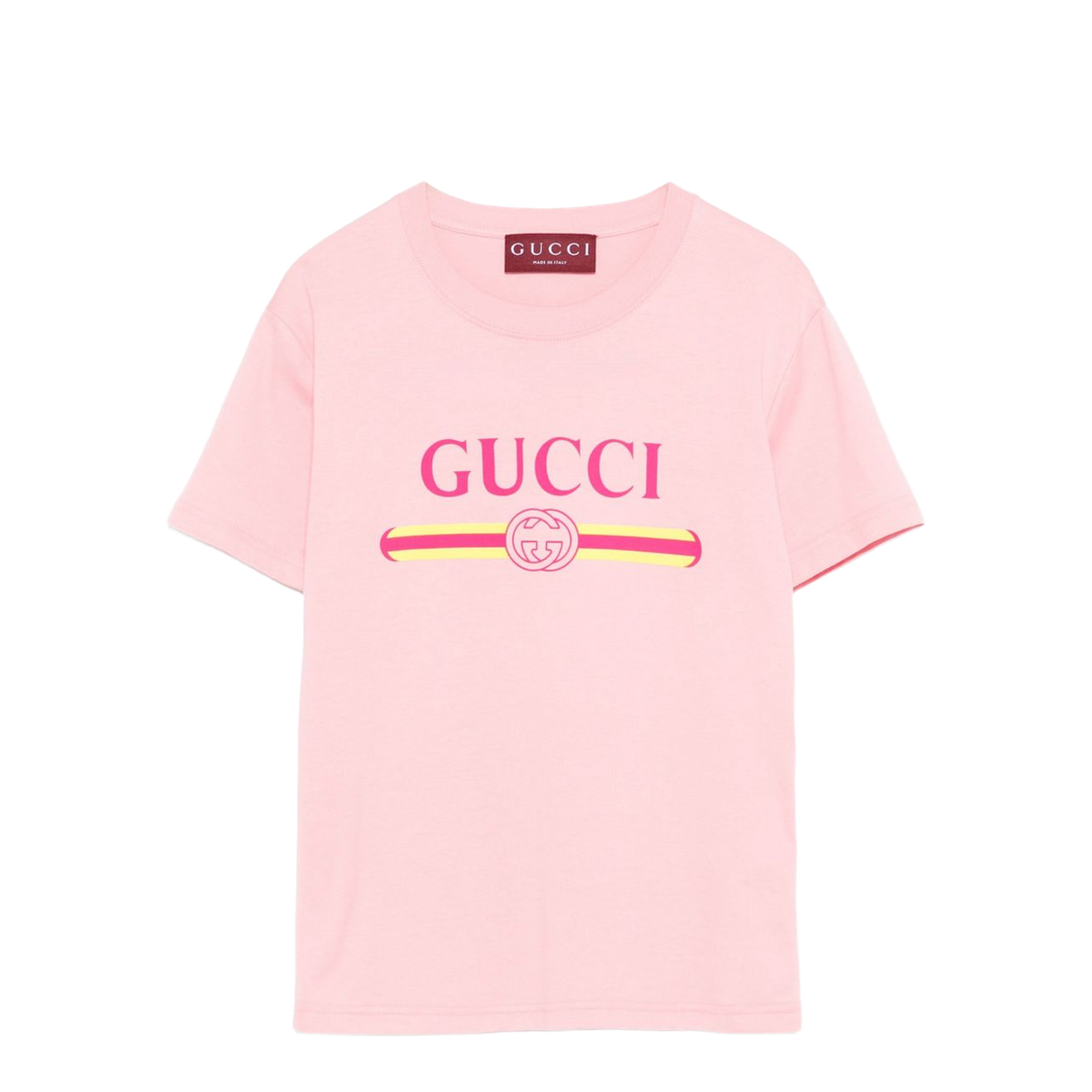 Cotton Jersey T-Shirt with Print in Pink - Image 1