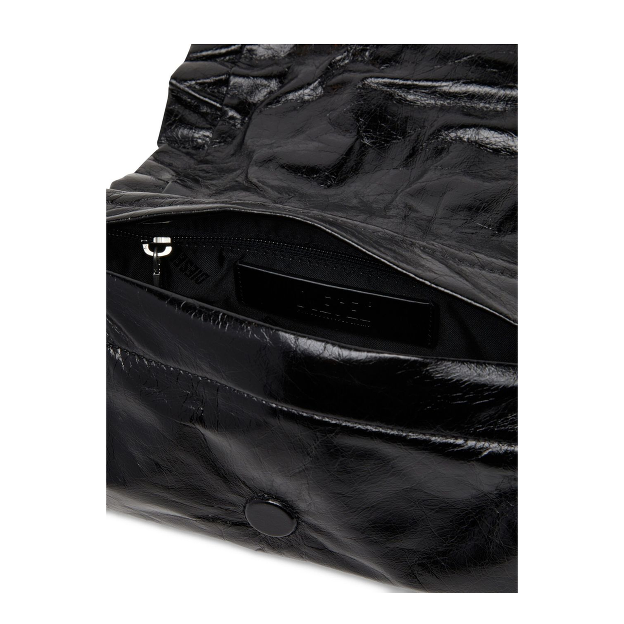 Scrunch-D-Small Shoulder Bag In Shiny Scrunched Leather - Image 4