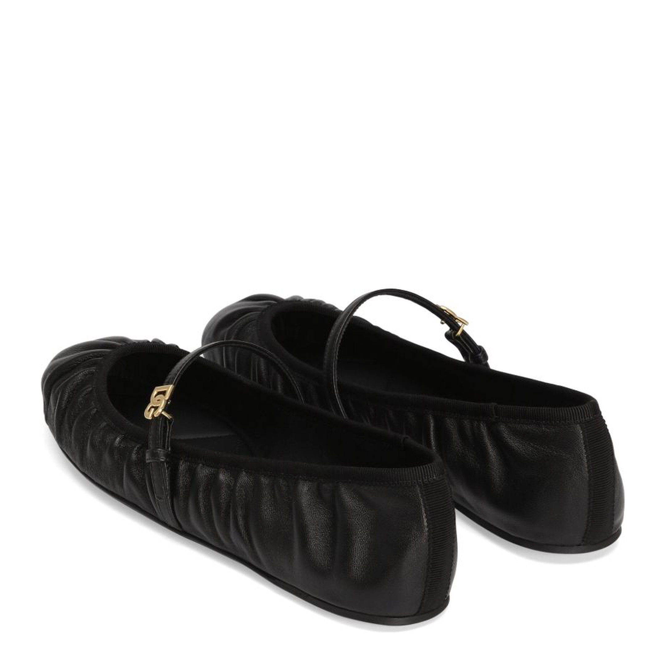 Nappa Leather Ballet Flats in Black - Image 2