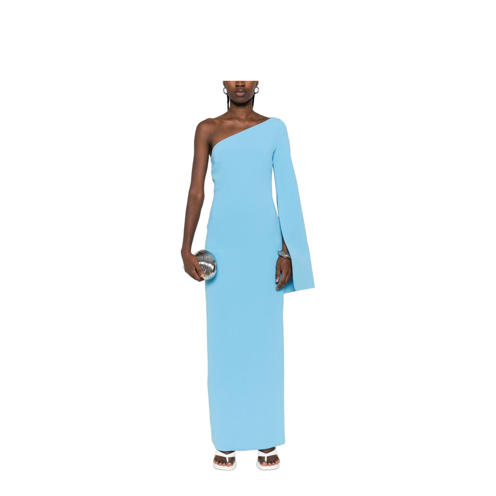 Light Blue One-Shoulder Maxi Dress - Image 2