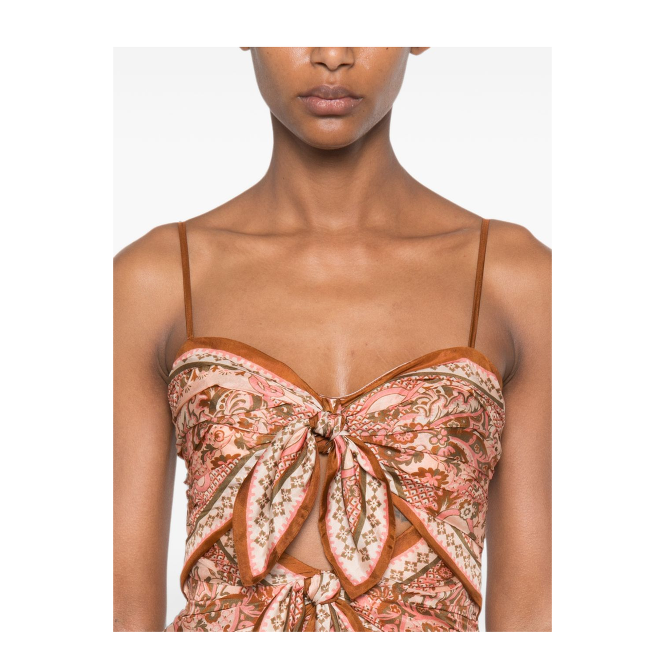 Aster Scarf Print Midi Dress - Image 3