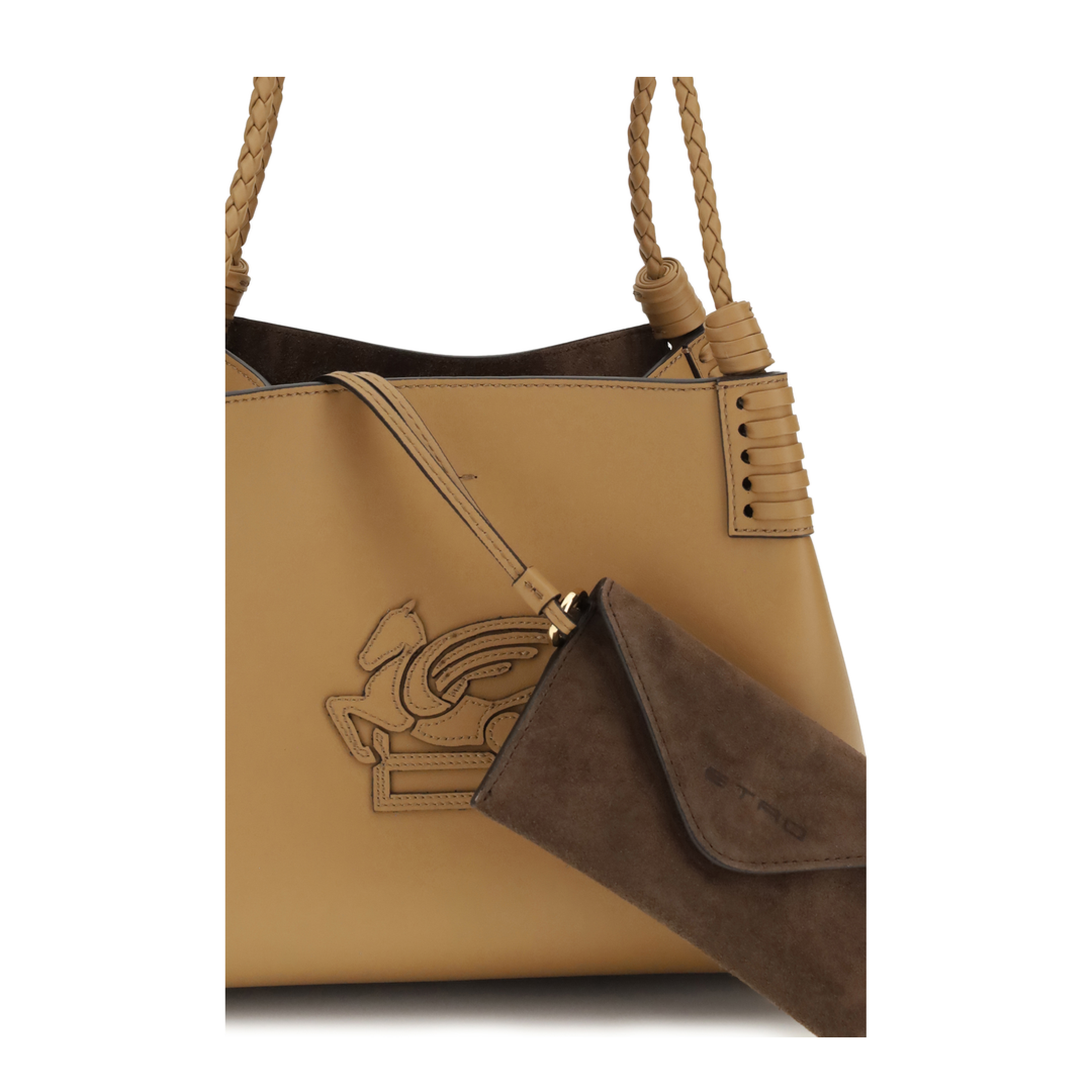 Libra Small Leather Tote - Beige - Image 4