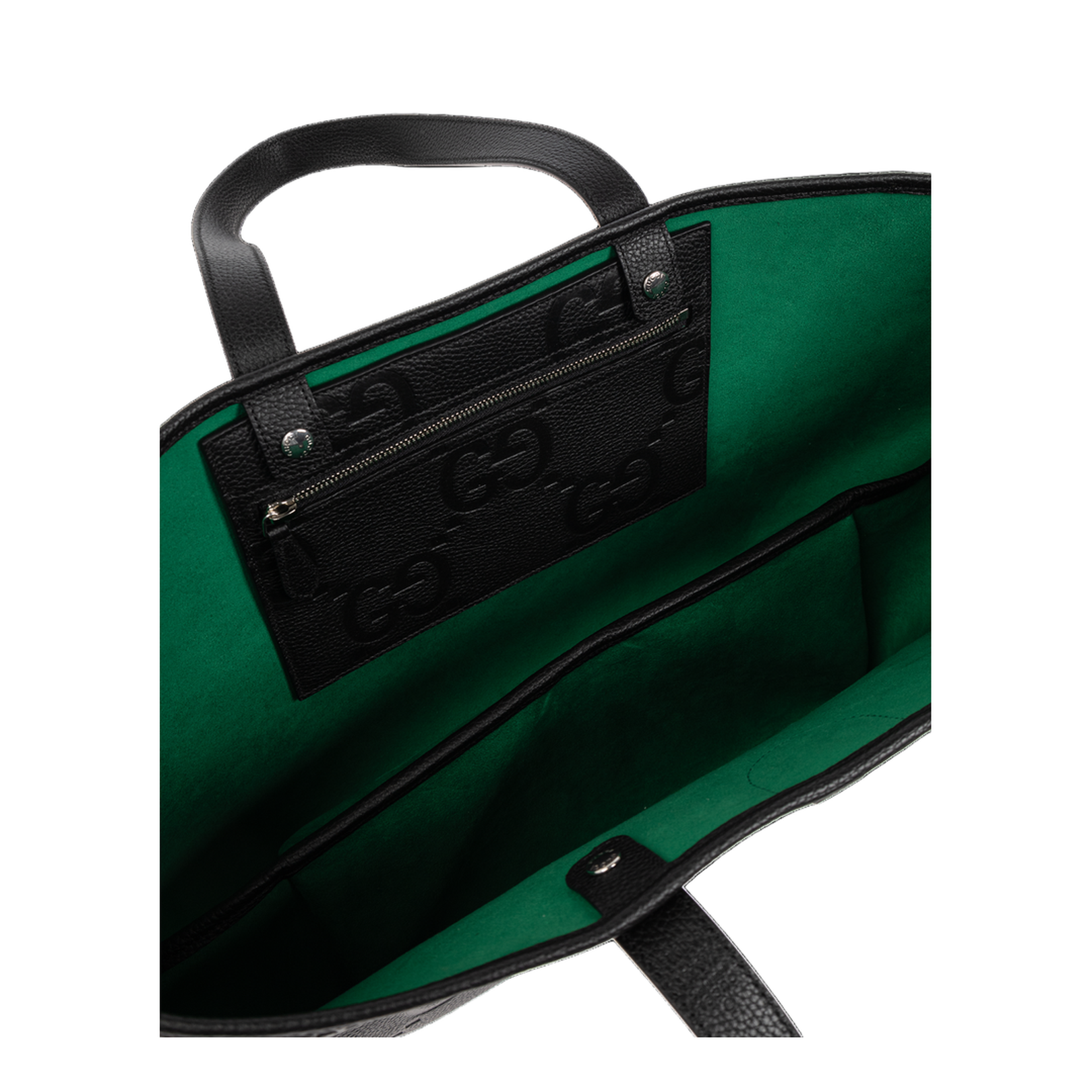 Black Leather Shopping Bag - Image 5