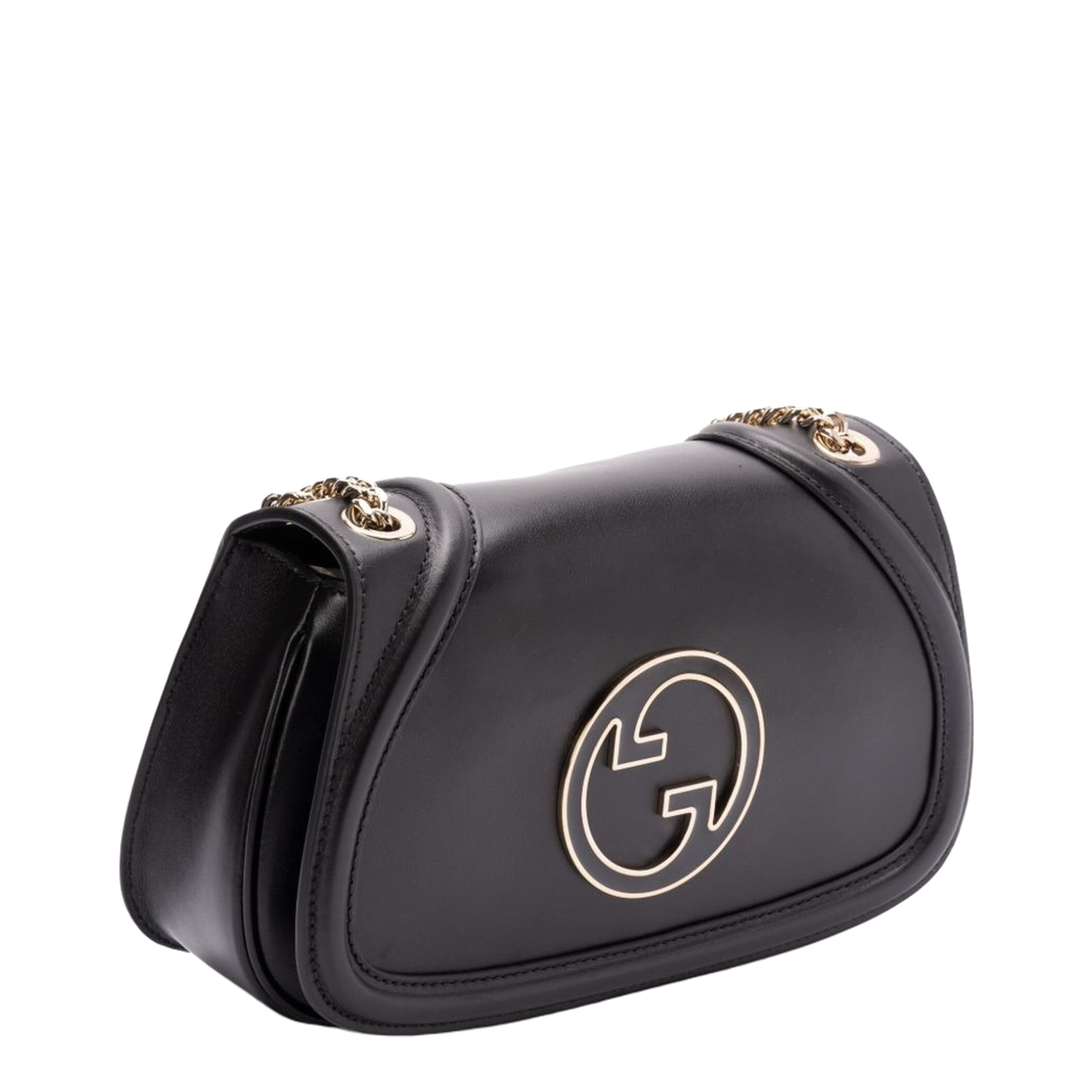 Blondie Medium Leather Shoulder Bag - Black - Image 4