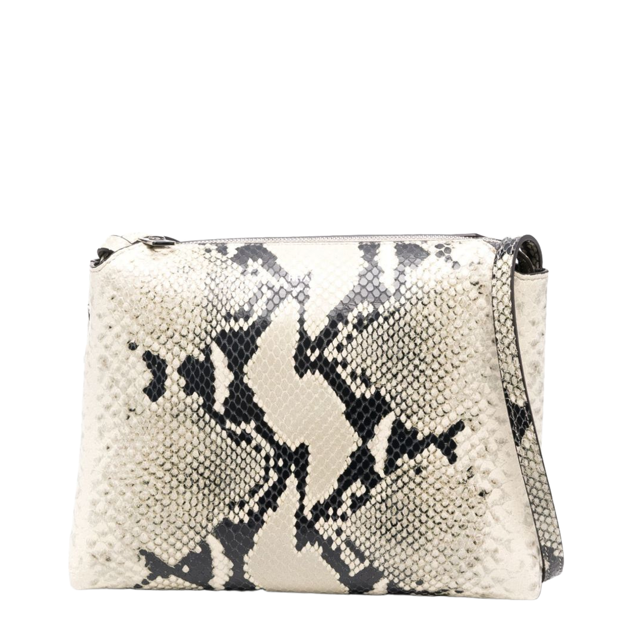 Lina Medium Python-Embossed Leather Crossbody - Natural - Image 1