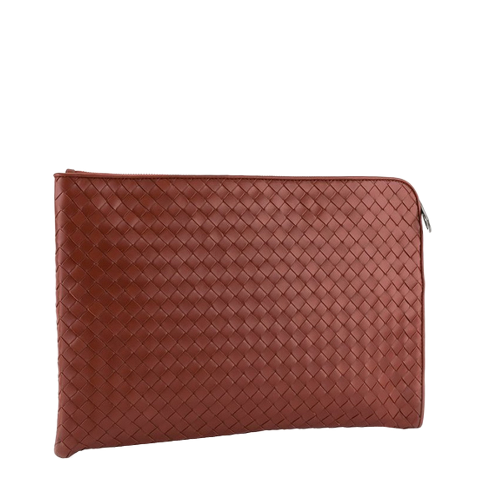 Intrecciato Leather Clutch Bags - Burgundy - Image 2