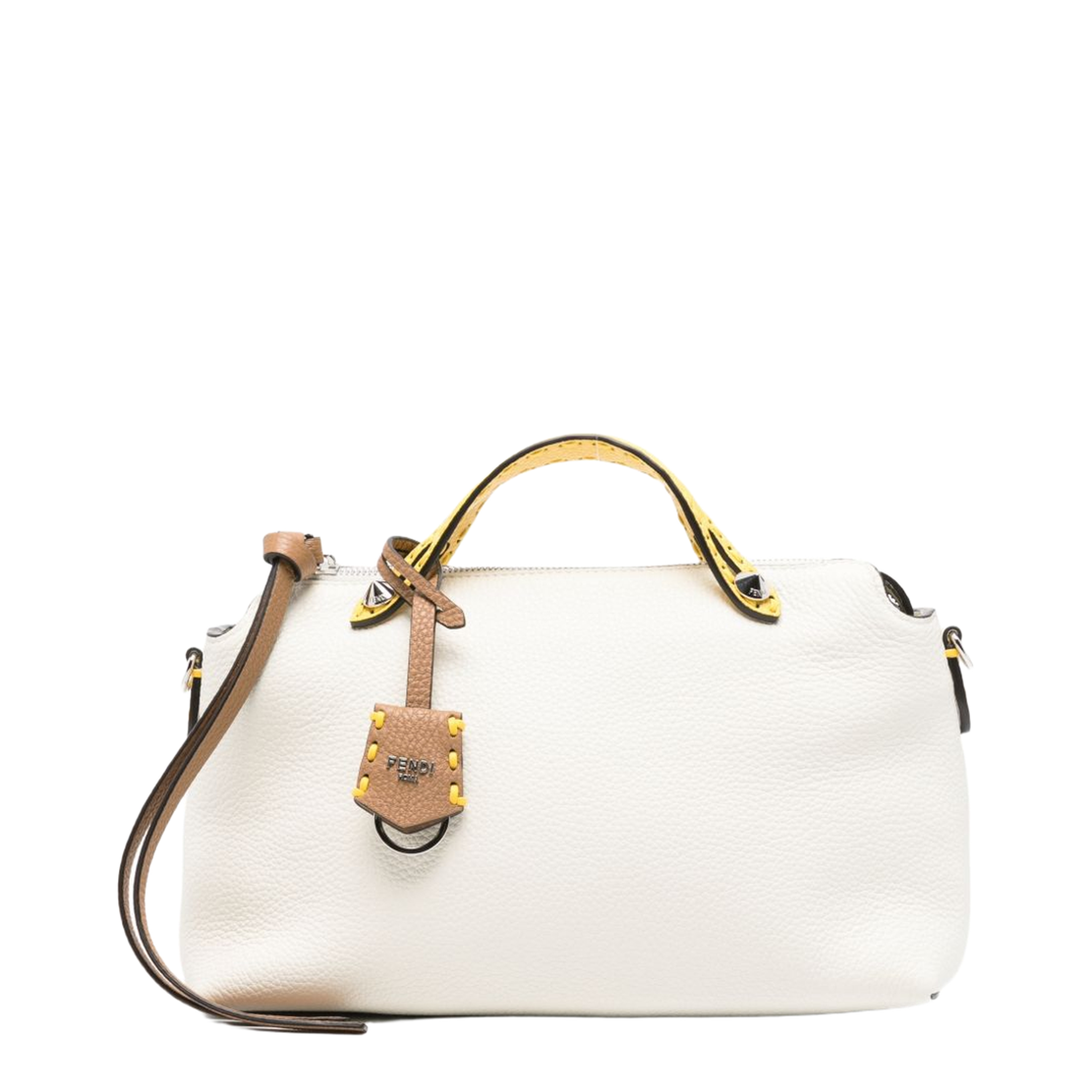 By The Way Medium Calfskin Top-Handle Bag - Ice White (Avorio) - Image 1