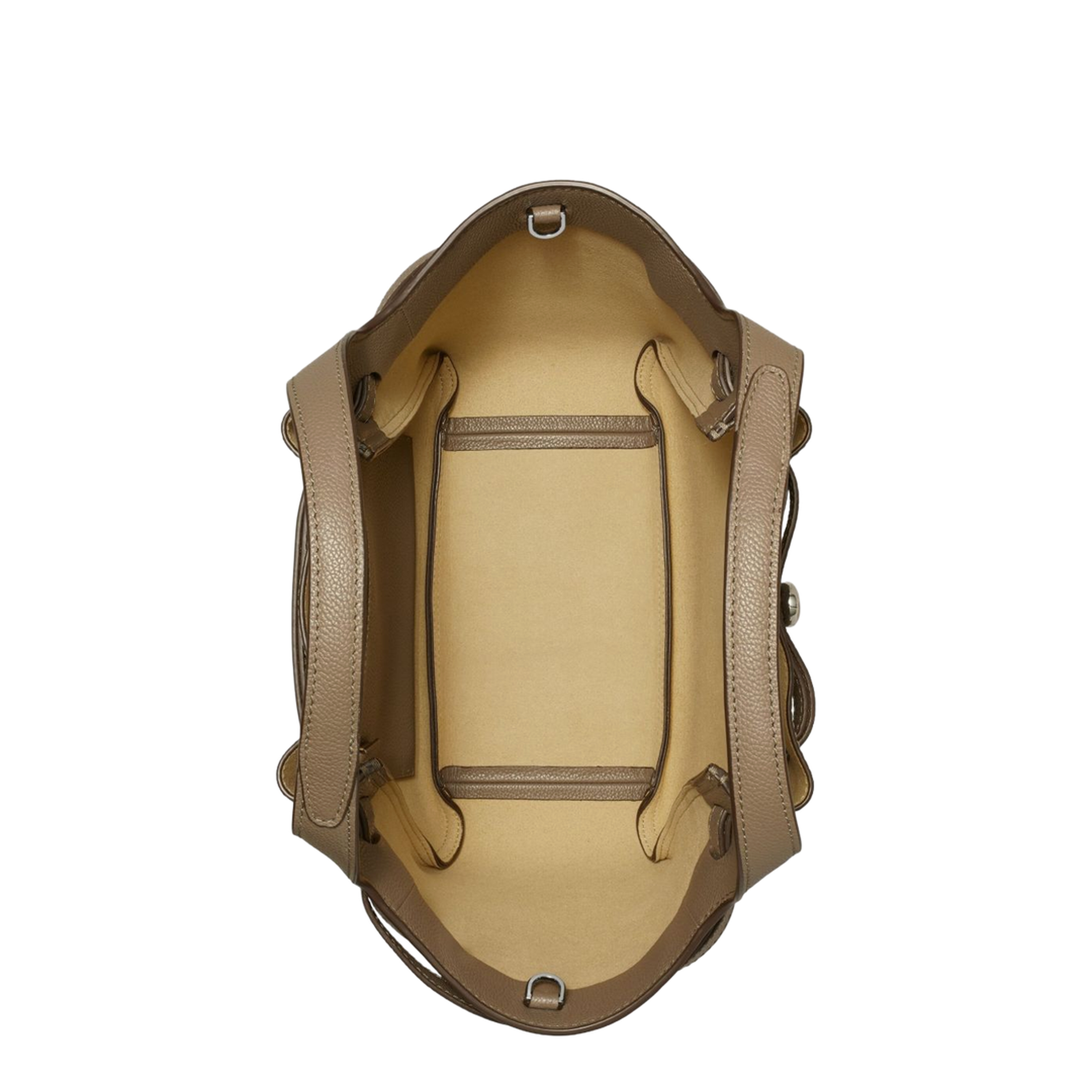Romy Pebbled Leather Bucket Bag - Soft Cement - Image 4
