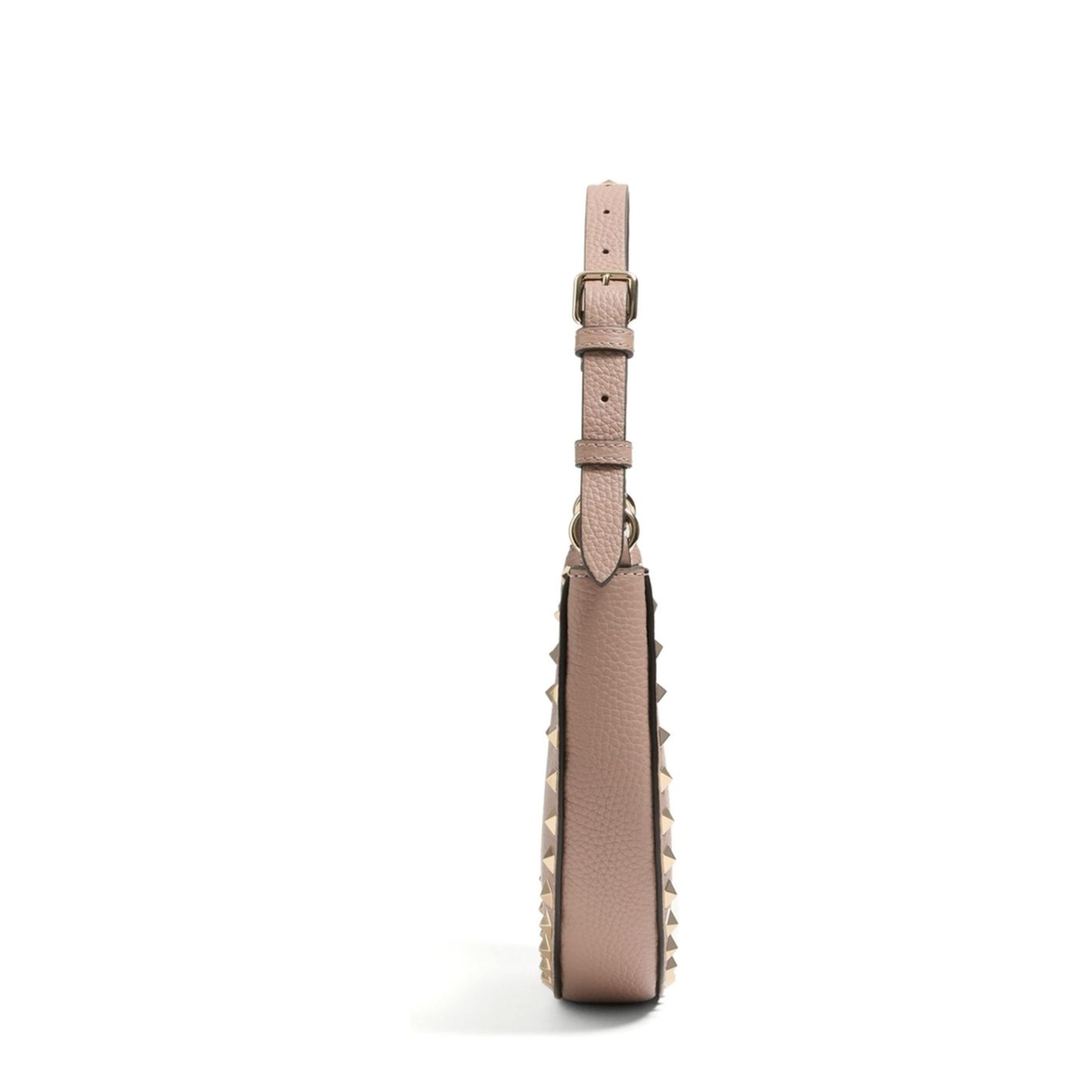 Rockstud Mini Grainy Calfskin Hobo Bag - Poudre - Image 3