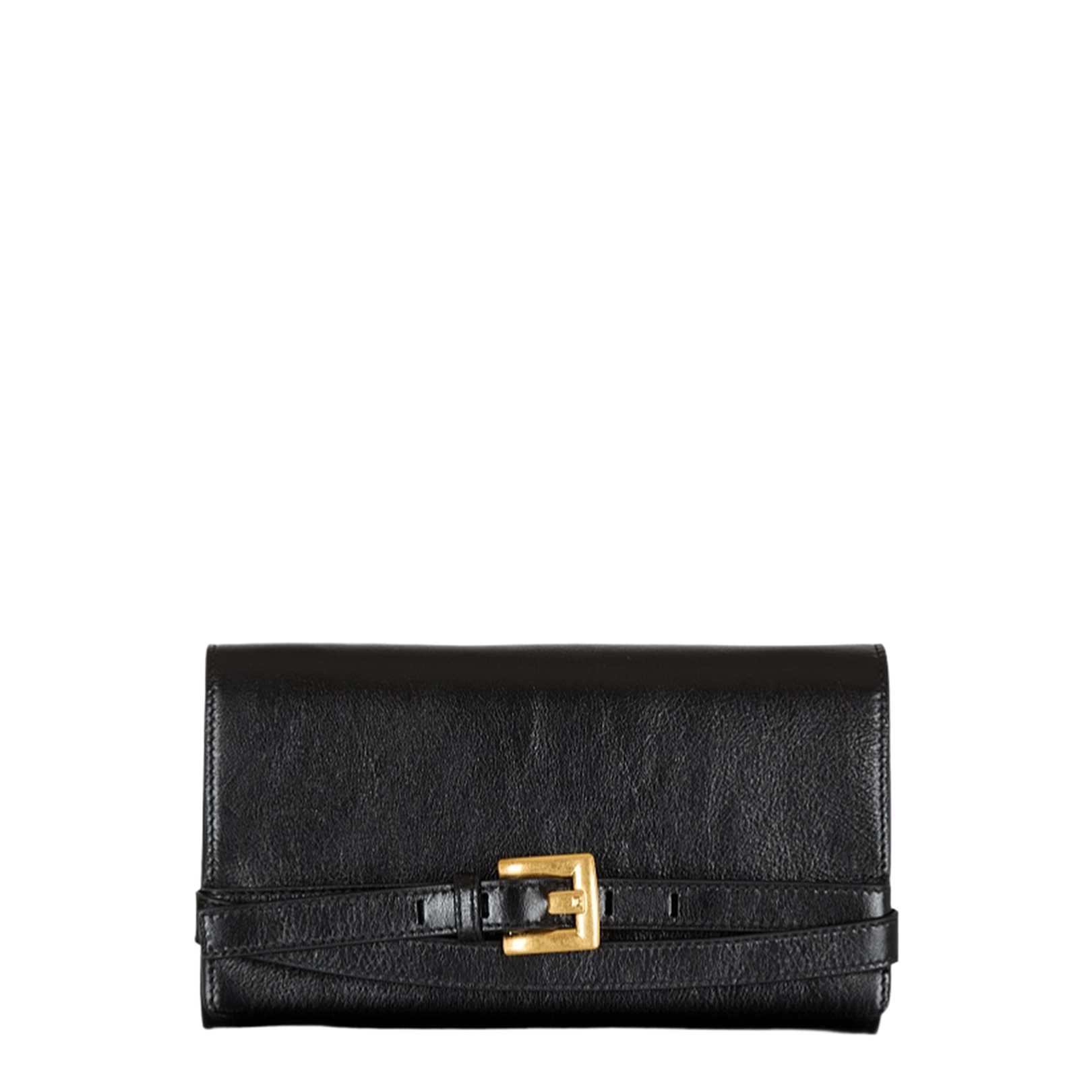 Crinkled Leather Wallet with Shuffle Chain - Image 1