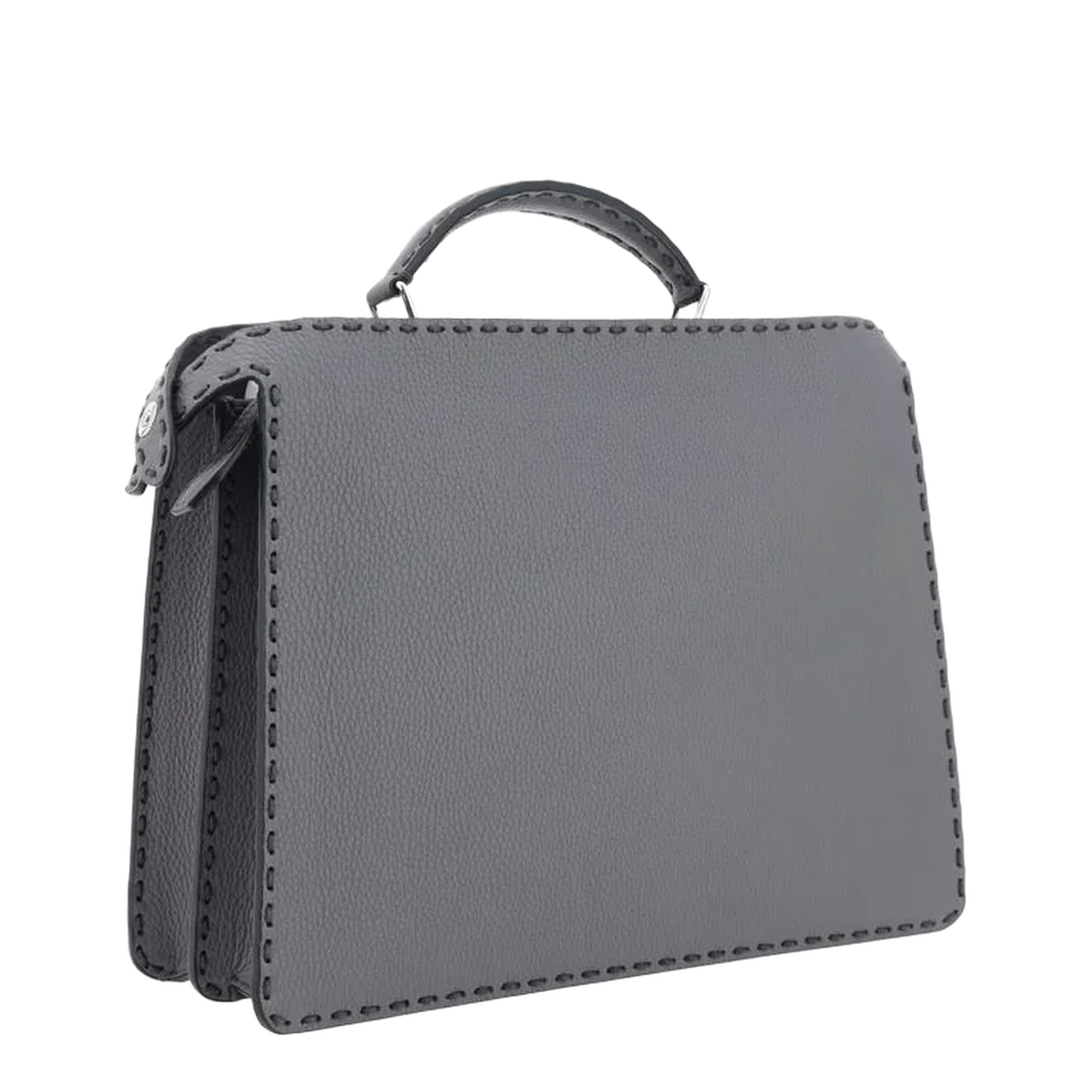 Peekaboo ISeeU Medium Leather Top Handle Bags - Gray - Image 3