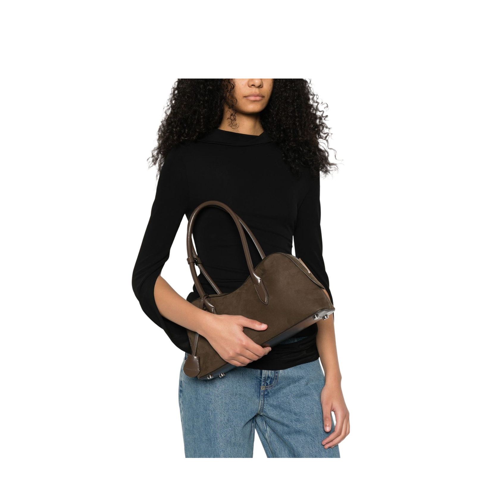 Stella Ryder Medium True Hemp Lyocell Shoulder Bag - Brown - Image 4