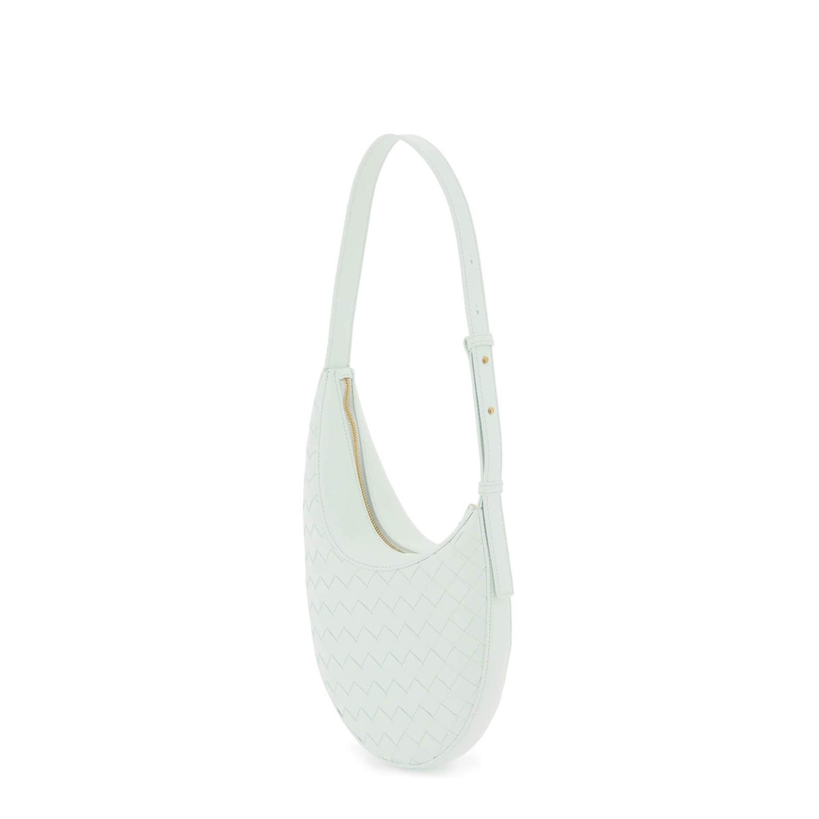 Intrecciato Small Leather Shoulder Bags - Pastel green - Image 2