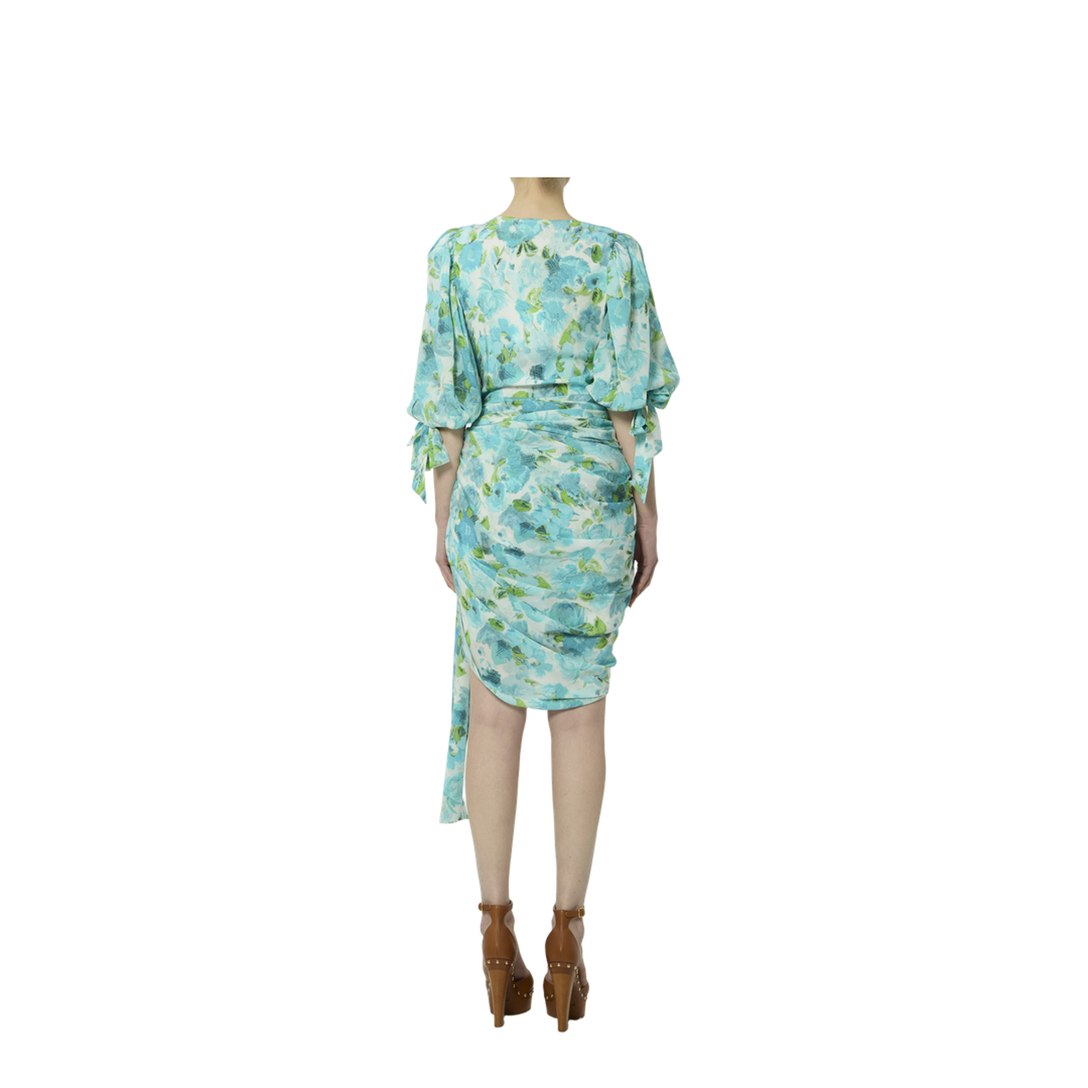 Printed Silk Midi Dress - Image 4