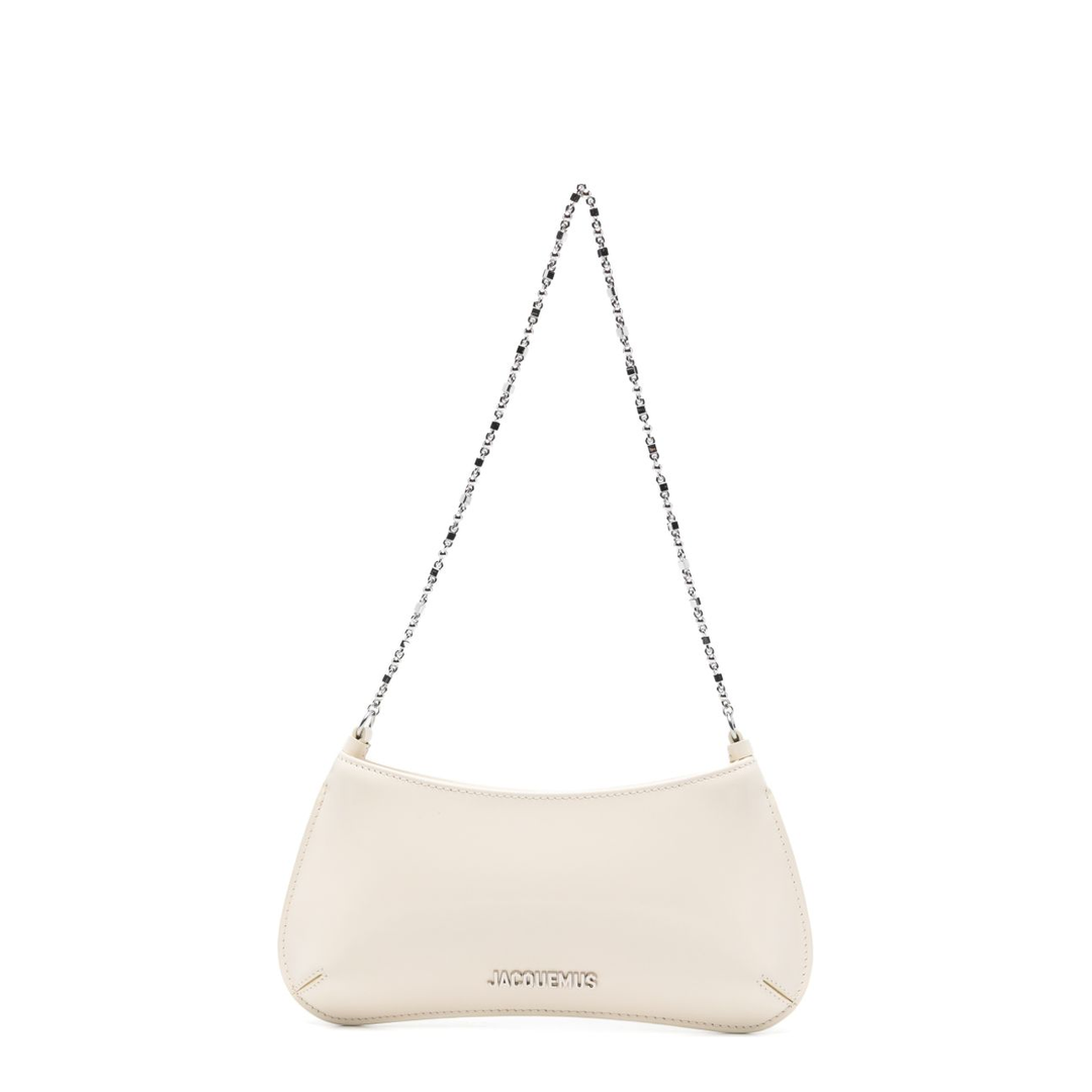 Bisou Chaîne Small Calfskin Shoulder Bag - Light Ivory - Image 1
