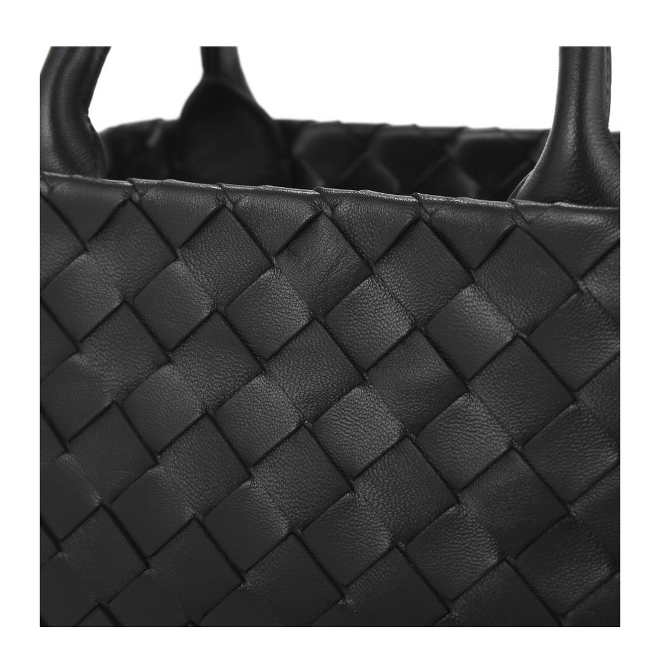 New Roma Small Intrecciato Calfskin Top Handle Bag - Nero - Image 3