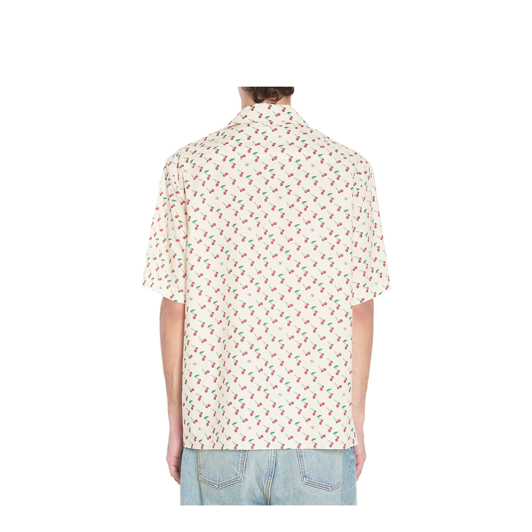 Cotton Poplin Bowling Shirt With Cherryfic Print - Image 3
