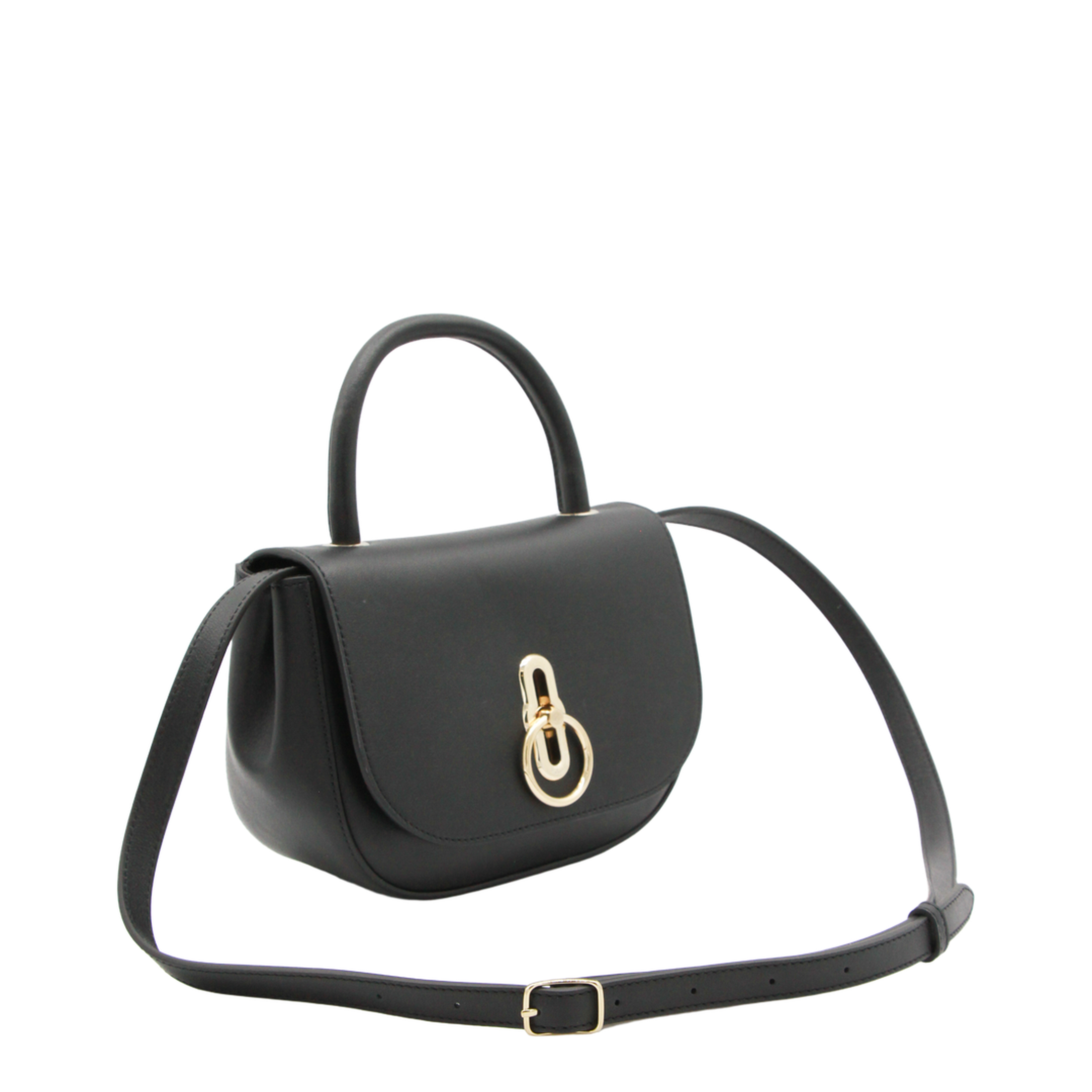 Amberley Small Supple Smooth Leather Top Handle Bag - Black - Image 4