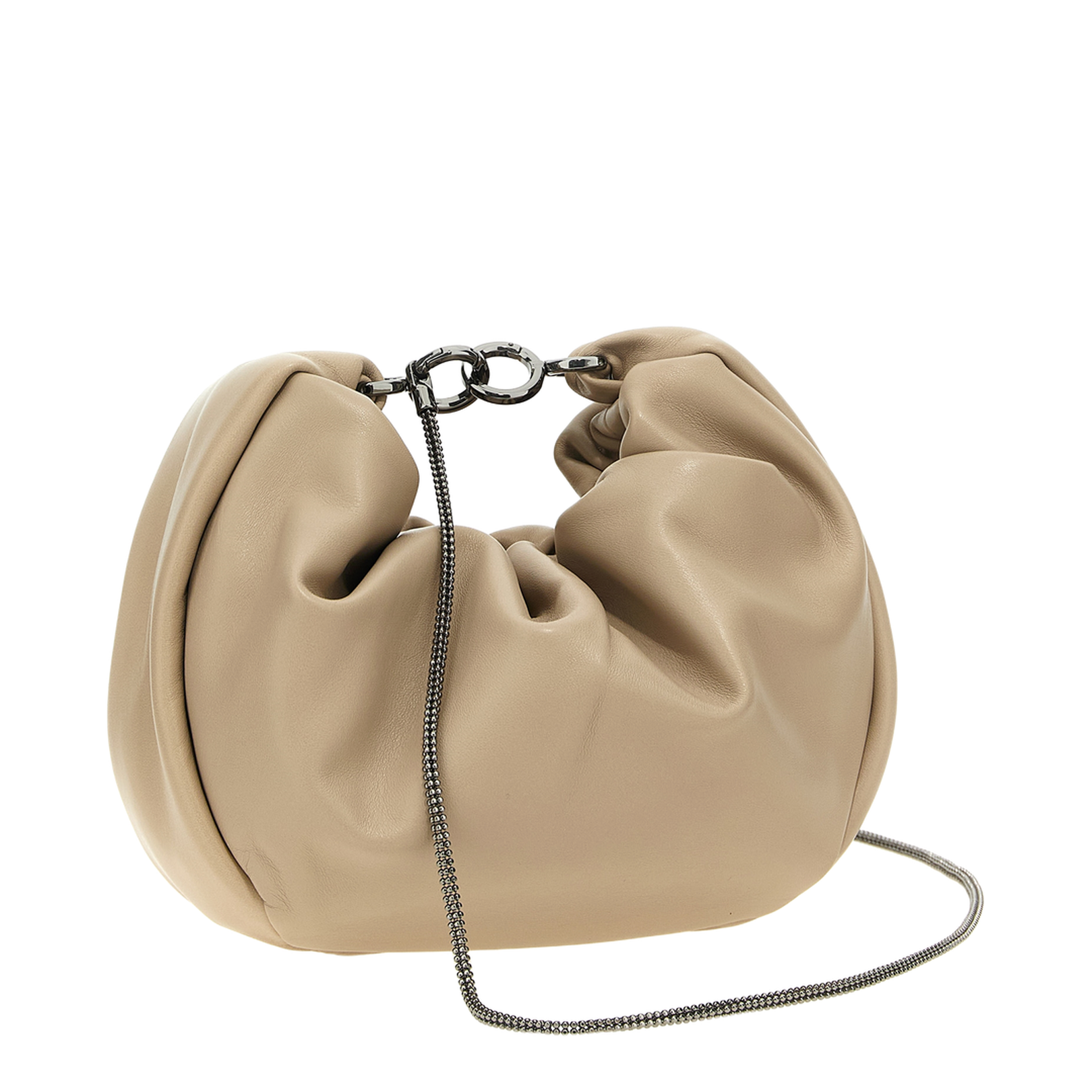 Brioche Hobo Soft Bag With Precious Chain - Image 2