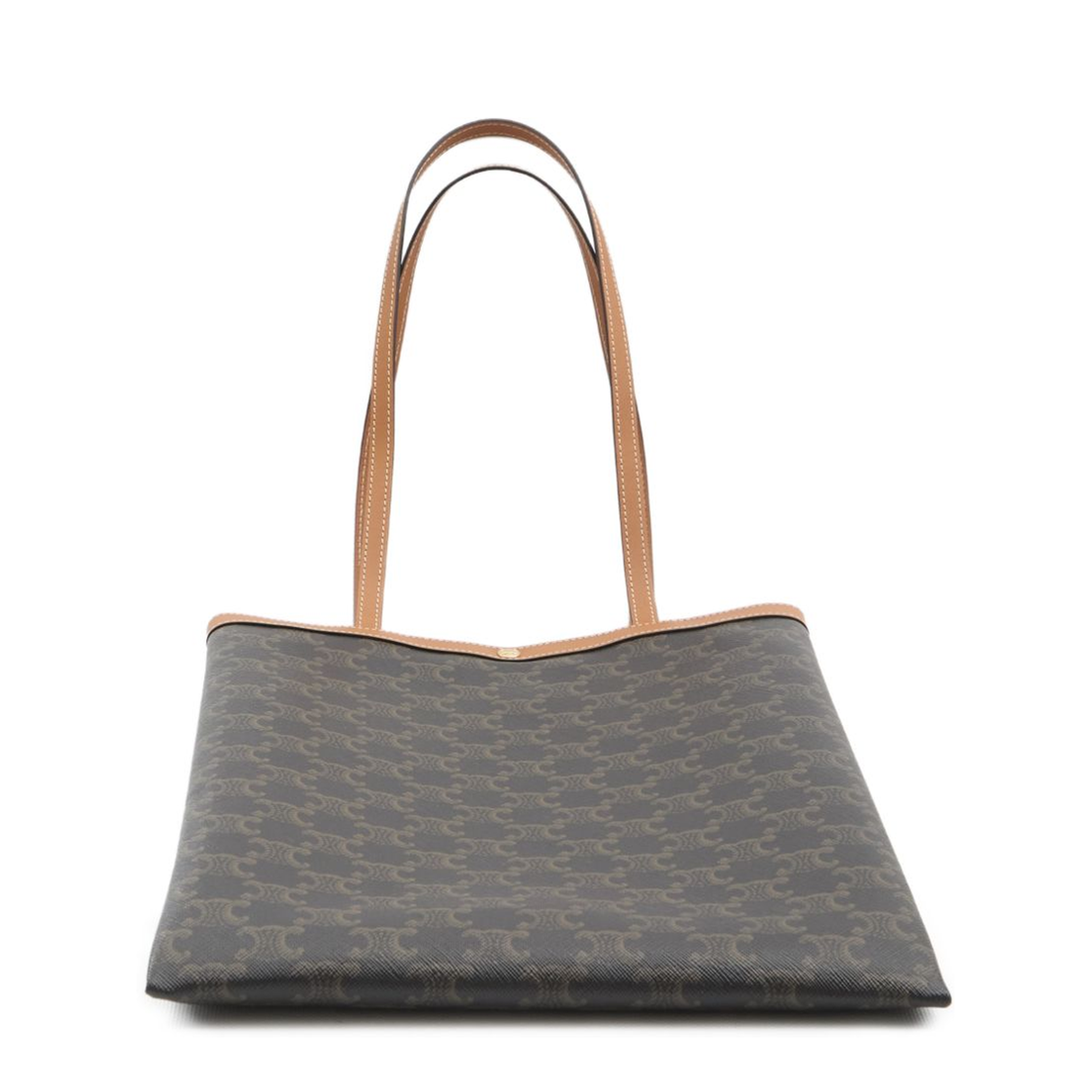 Medium Calfskin Flat Shopper - Brown - Image 4