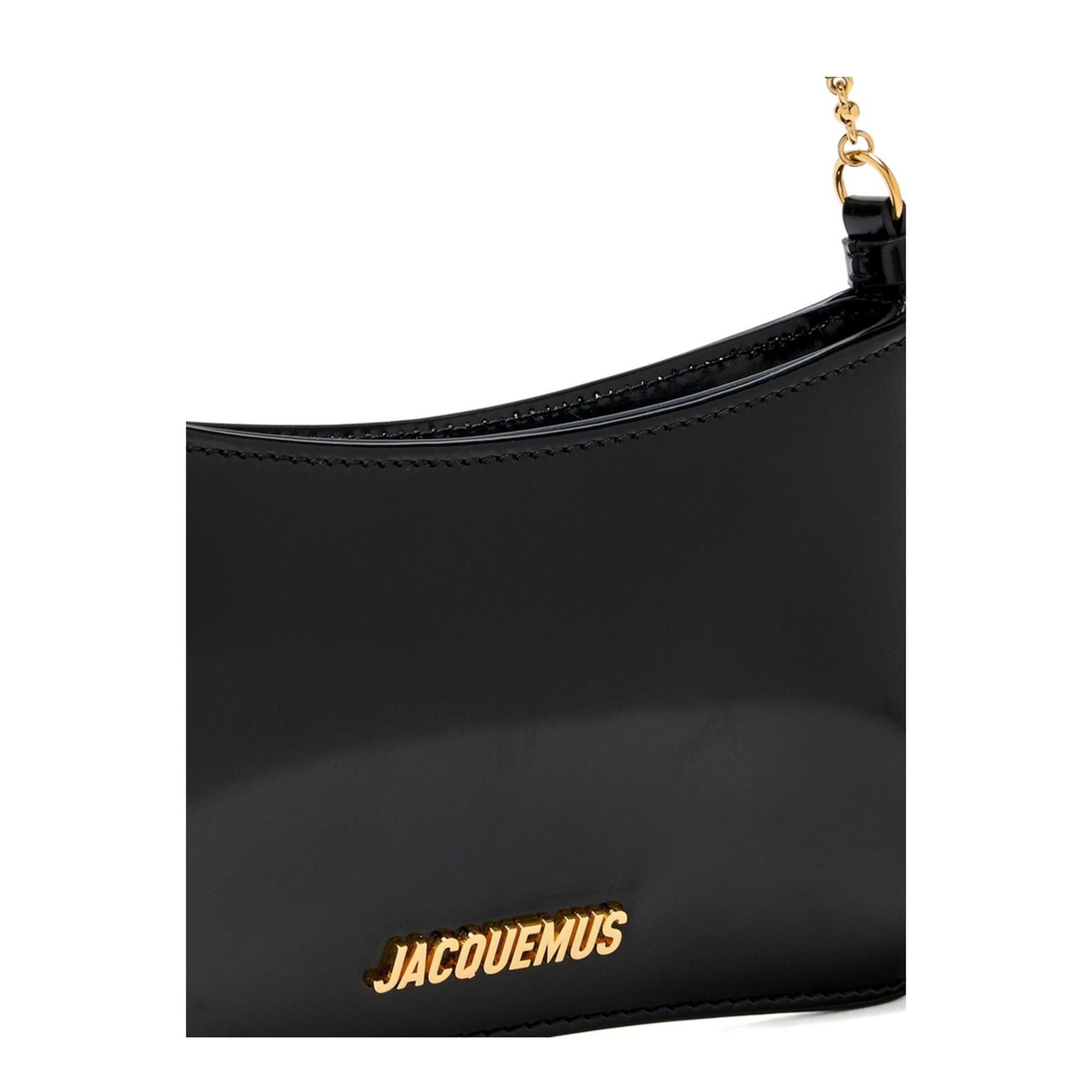 Le Petit Bisou Chaîne Calf Leather Shoulder Bag - Black - Image 4