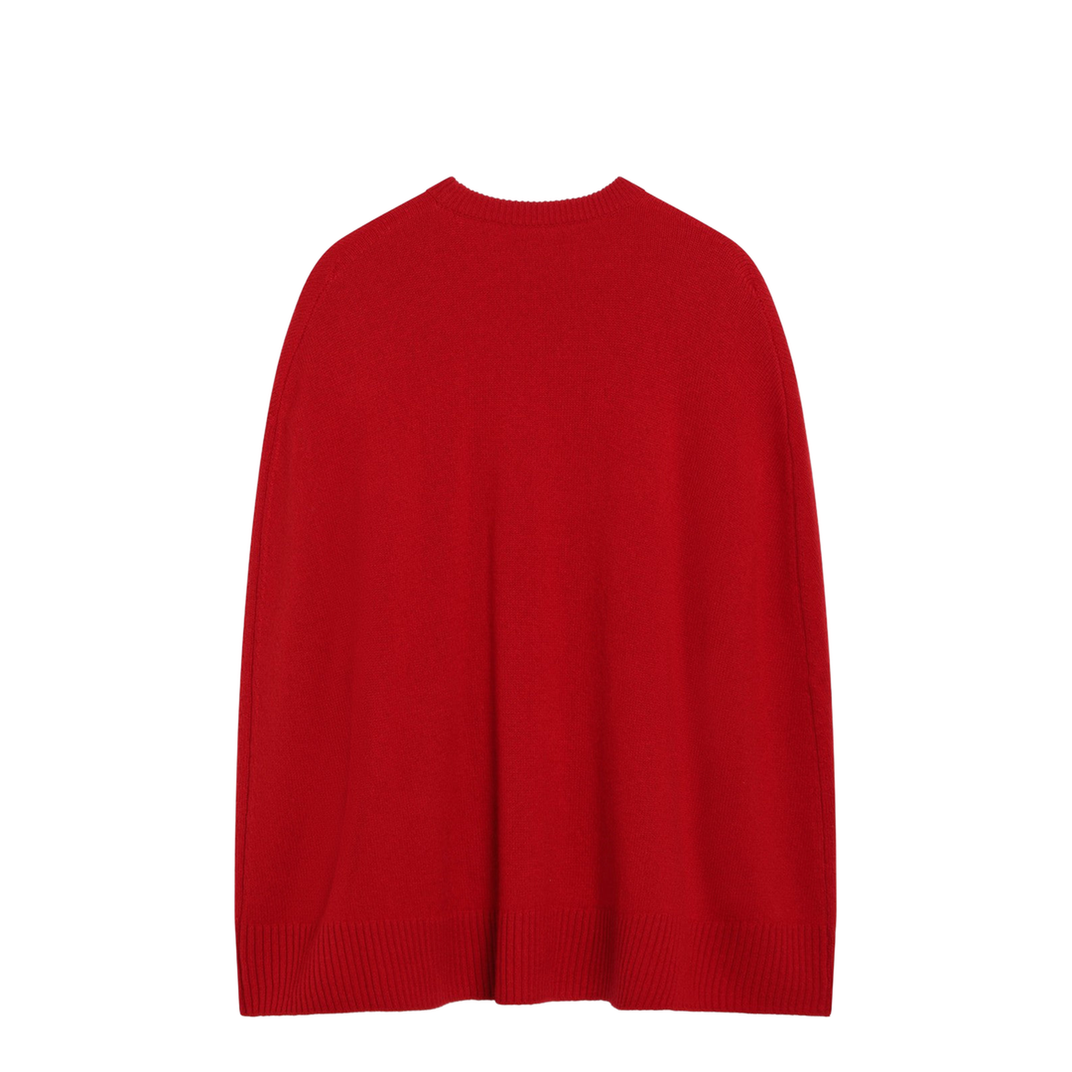 Red Cashmere Cape Sweater - Image 2