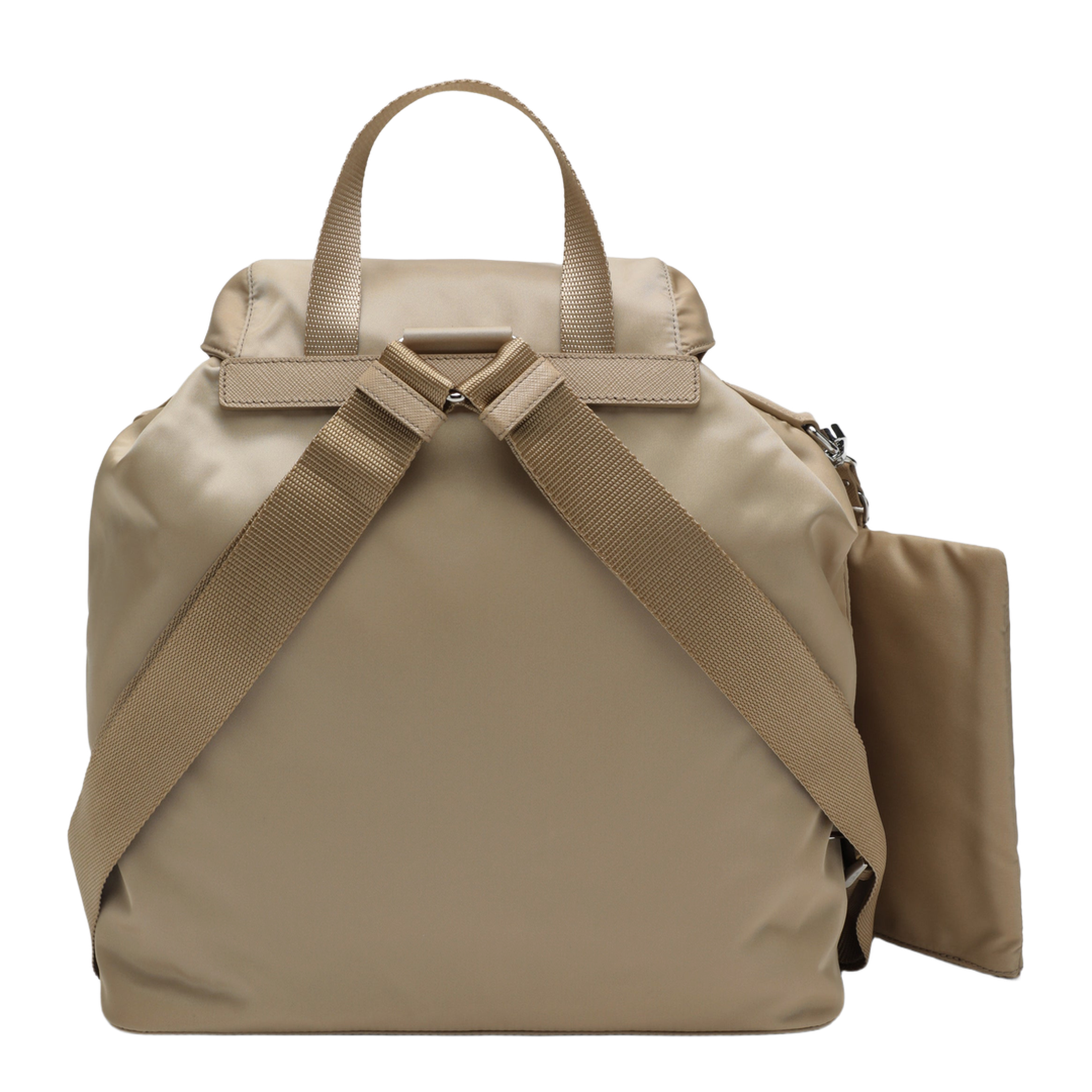 Re-Nylon Medium Nylon Backpack - Camel Brown - Image 2