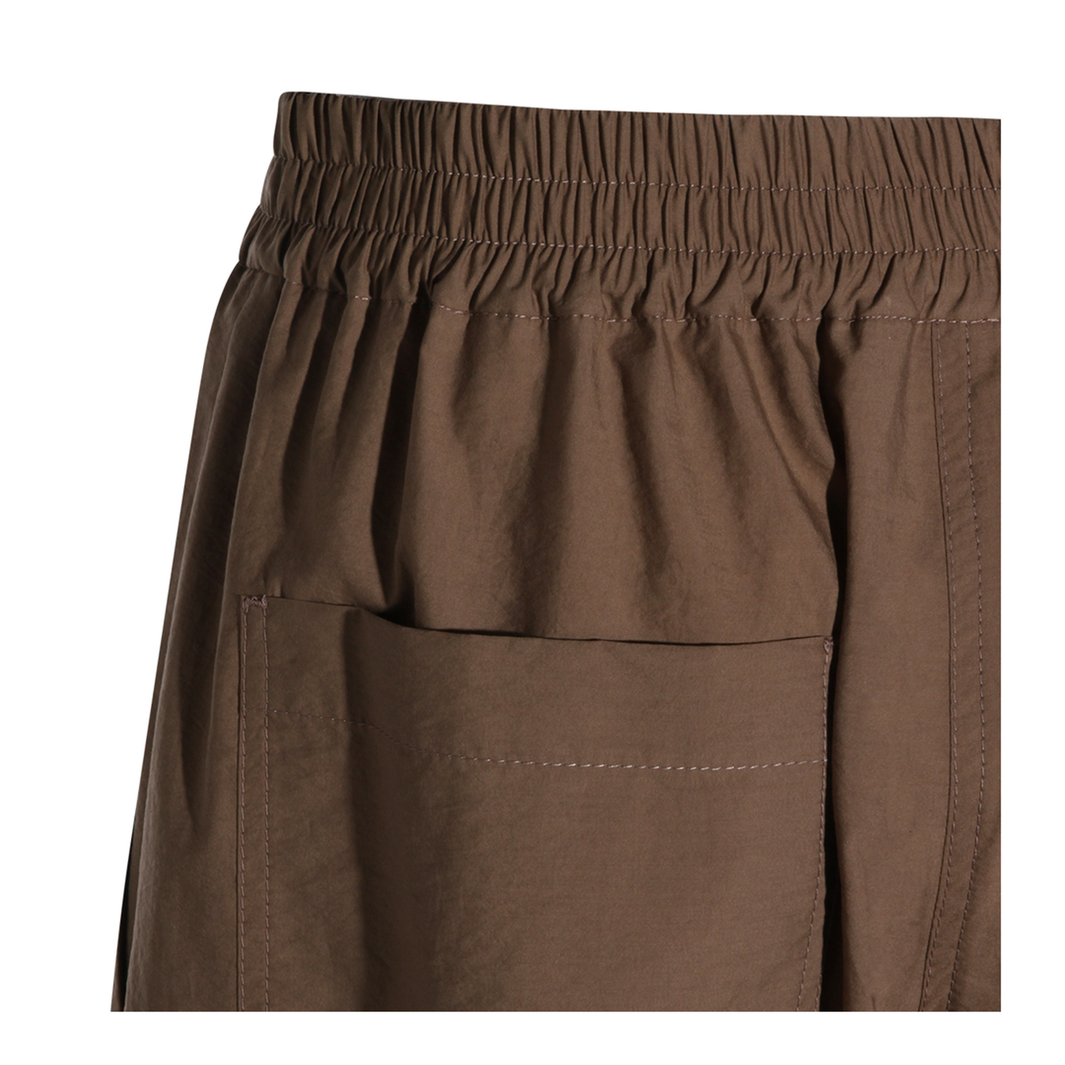 Wide-leg Trousers in Cotton and Nylon Poplin with Elasticated Waistband - Image 5
