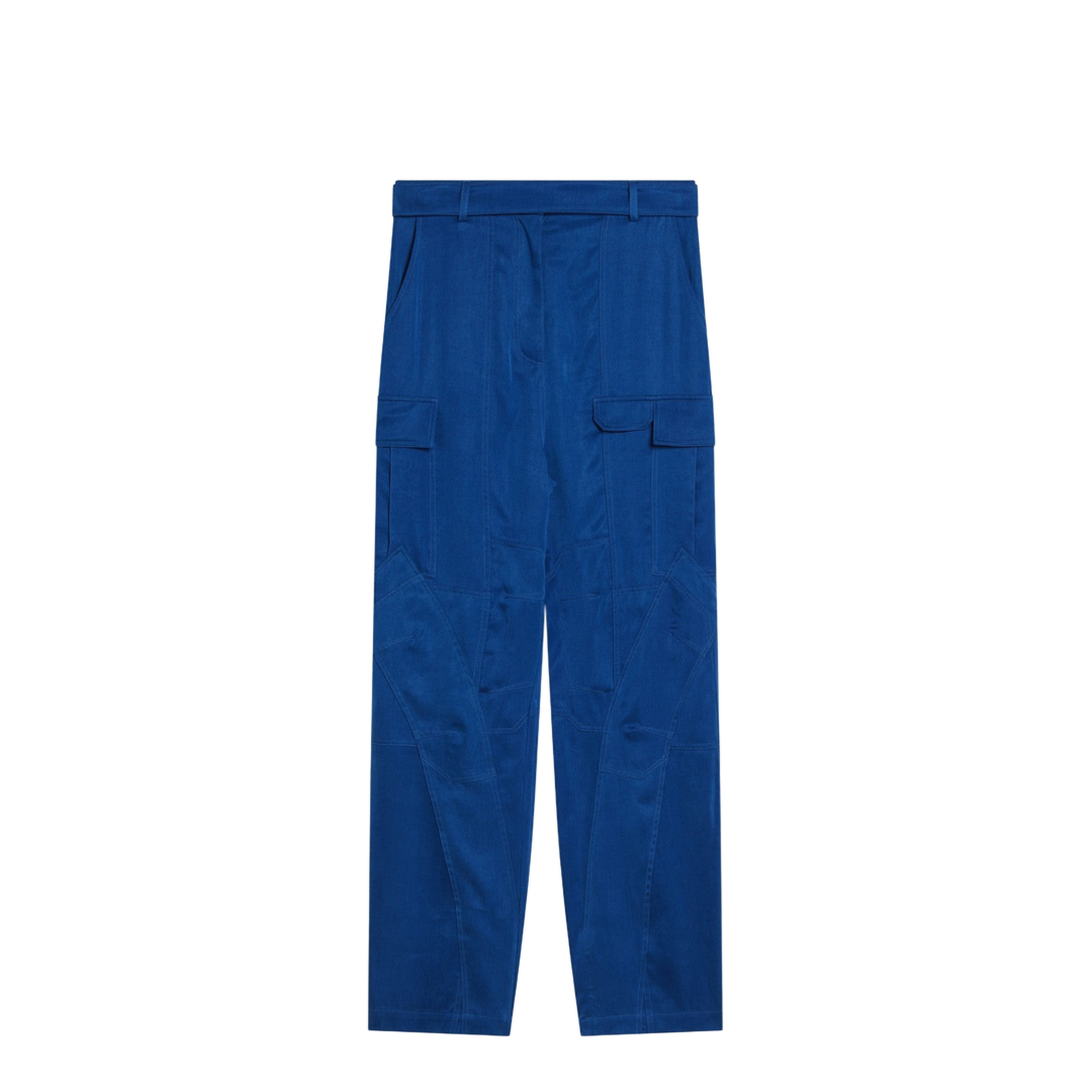 Electric Blue Cargo Trousers - Image 1
