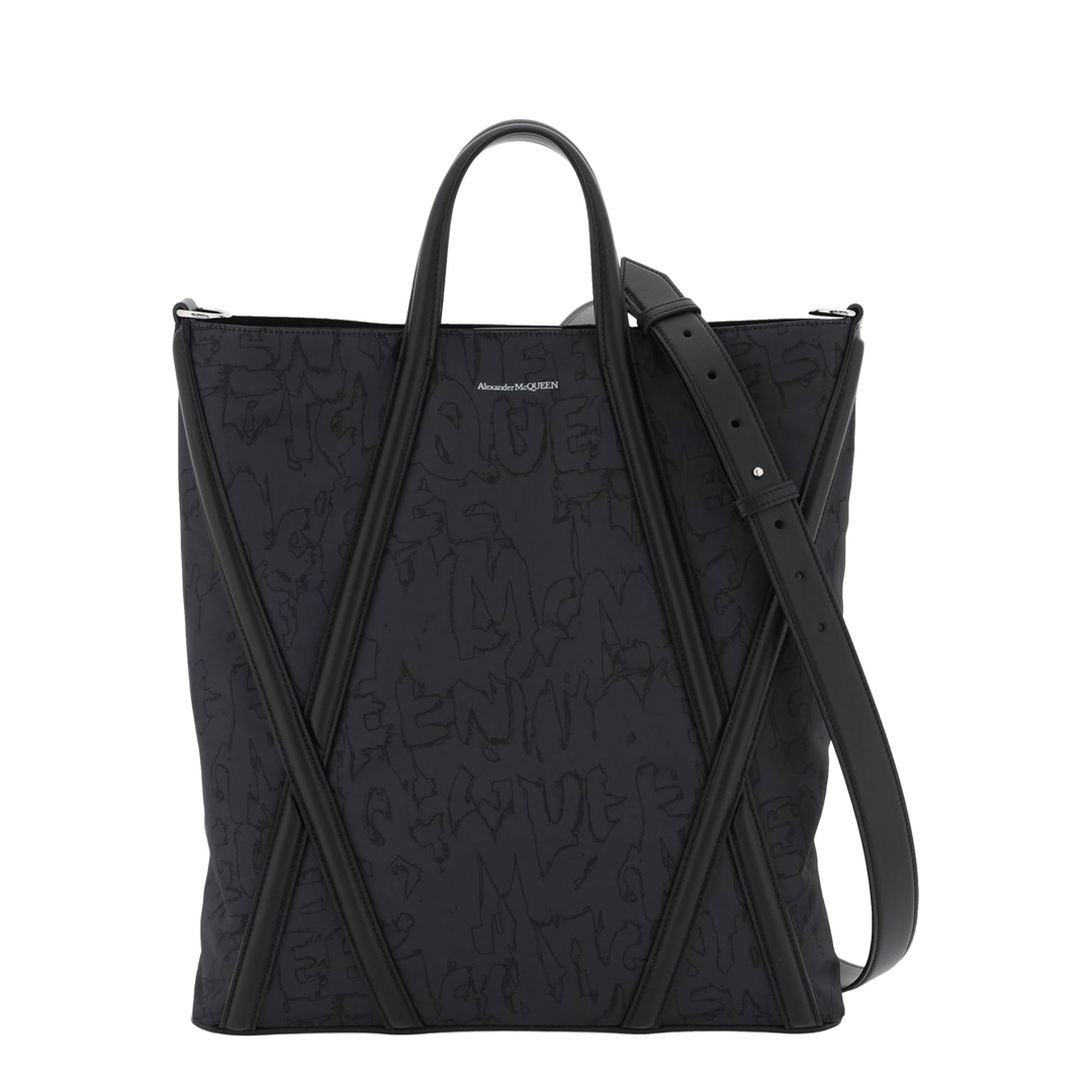 Harness Calf Leather Tote - Black - Image 1