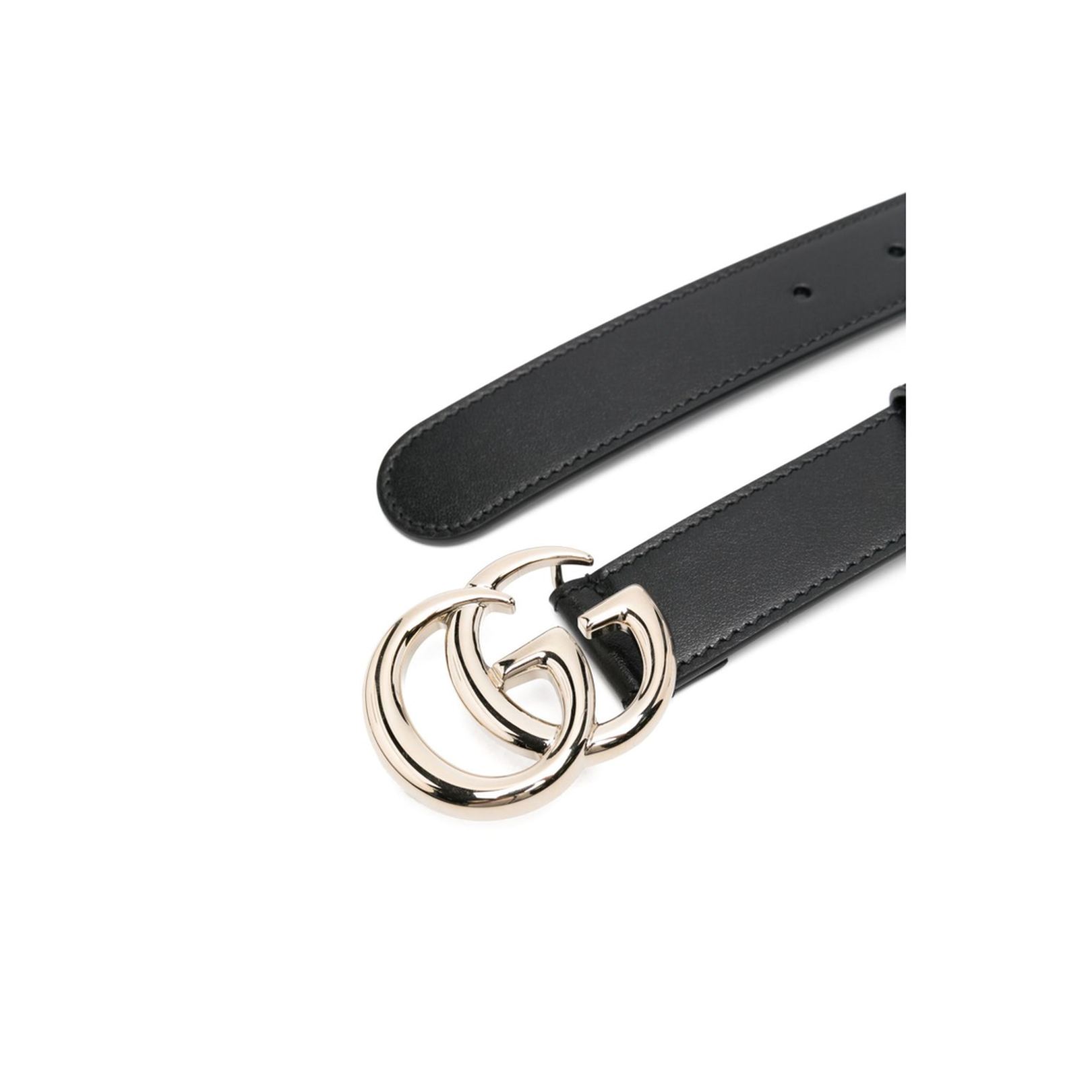 Thin Belt in Black Leather - Image 2