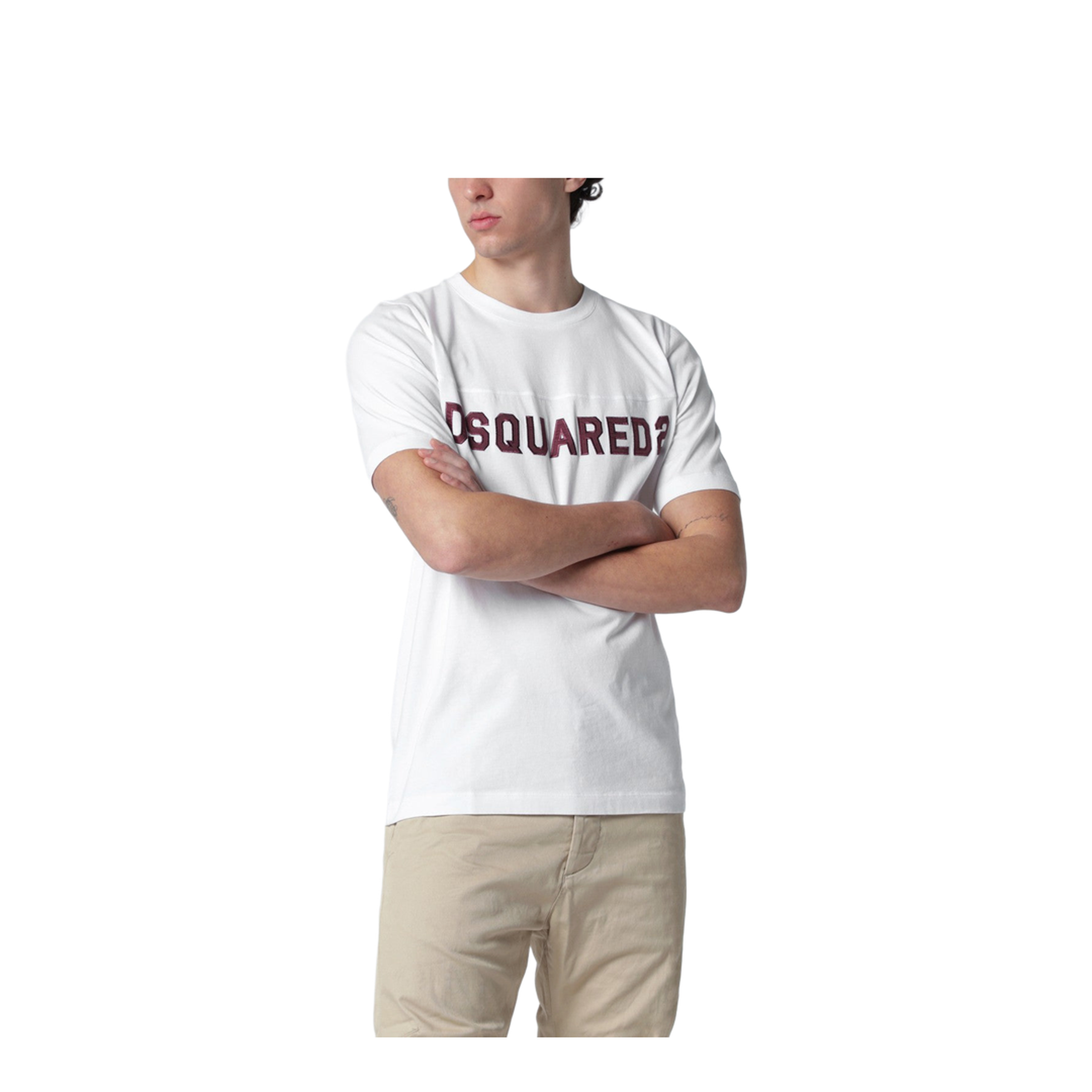 White T-Shirt With Logo Embroidery - Image 1