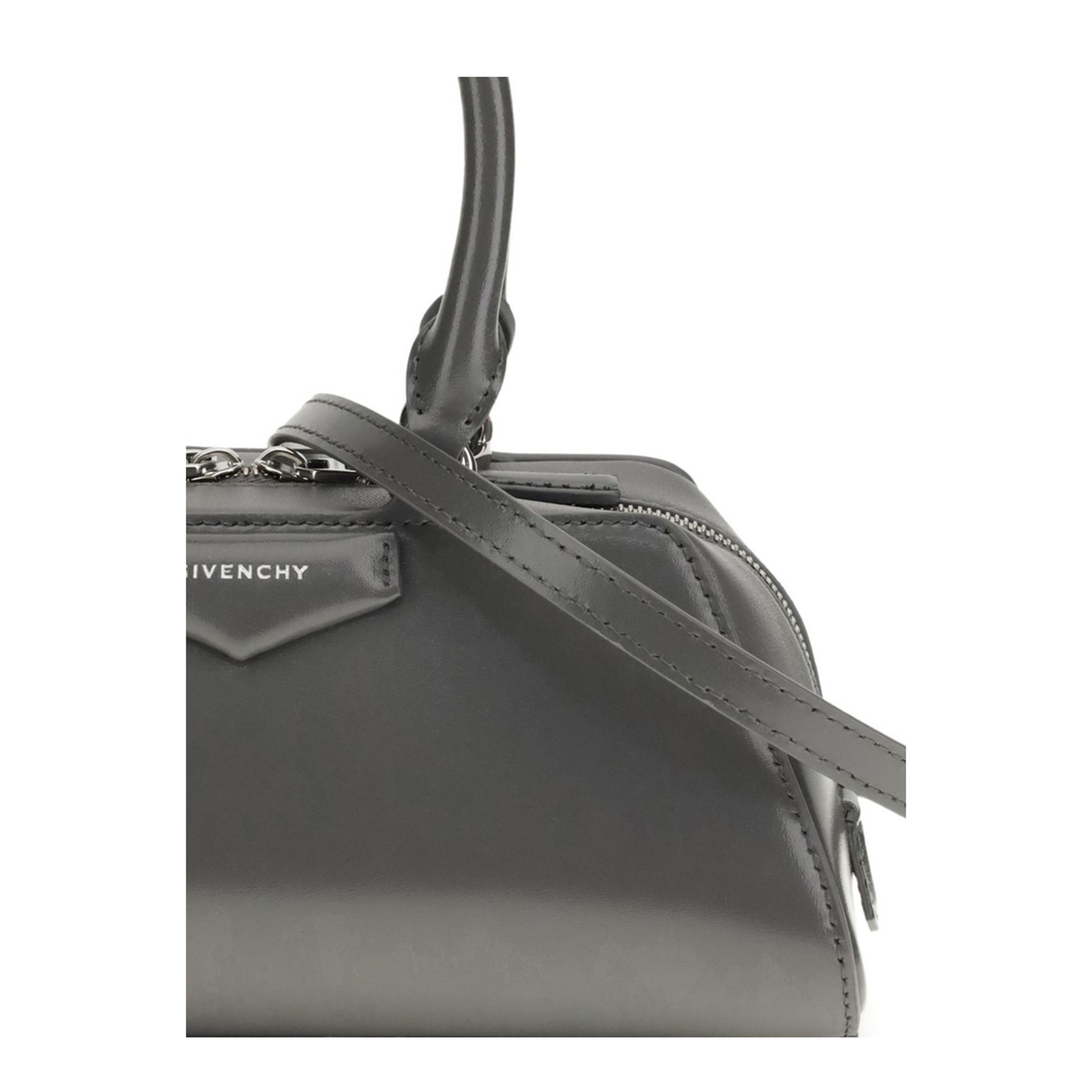 Antigona Mini Box Calfskin Top-Handle Bag - Dark Grey - Image 3