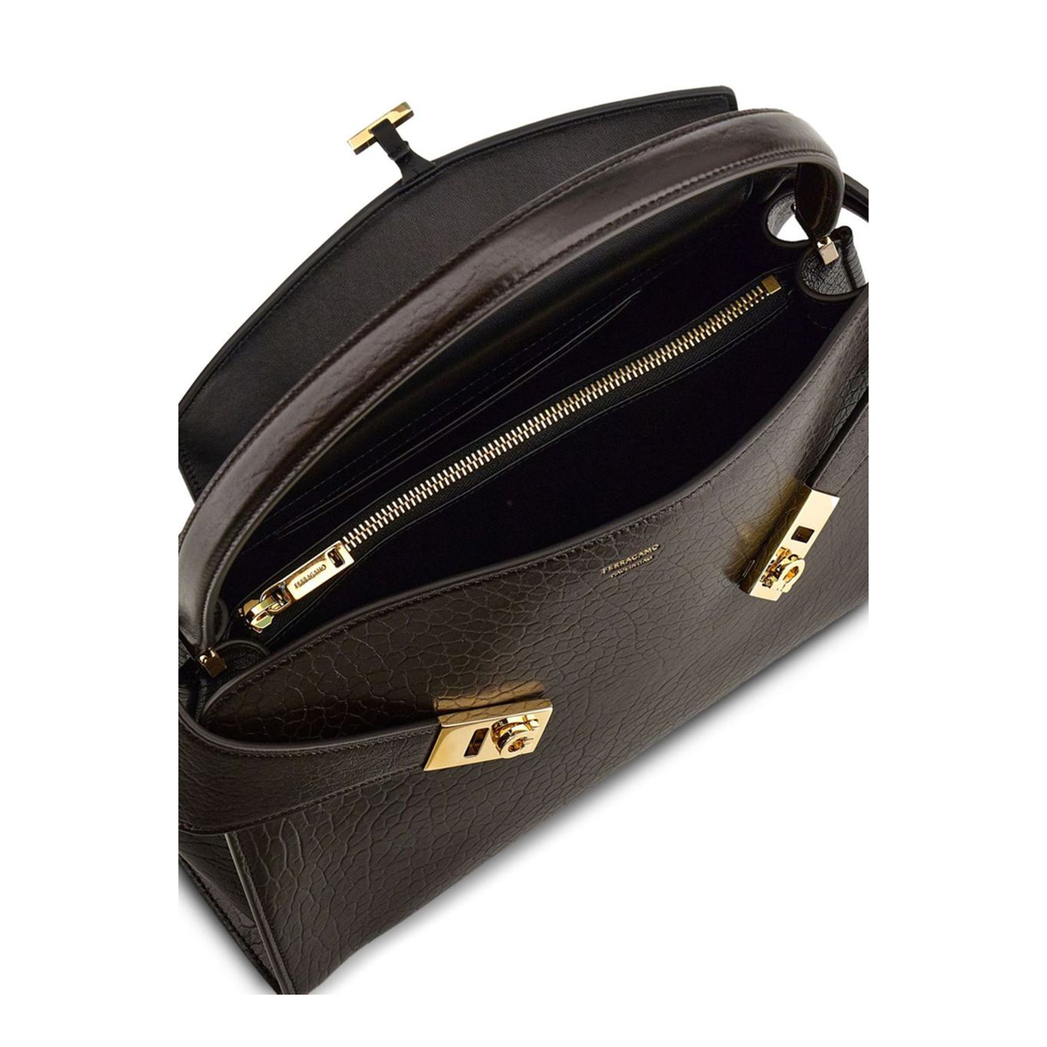 Dark Brown Leather Medium Hug Soft Shoulder Bag - Image 2