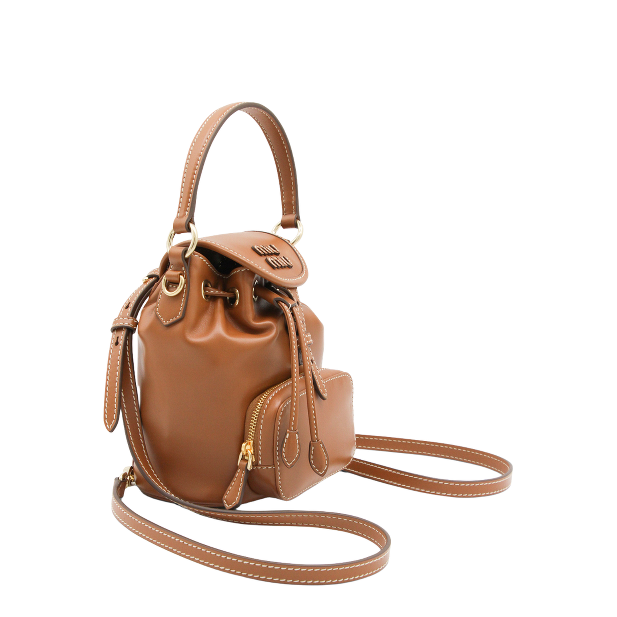 Beau Calfskin Top-Handle Bag - Cognac - Image 2