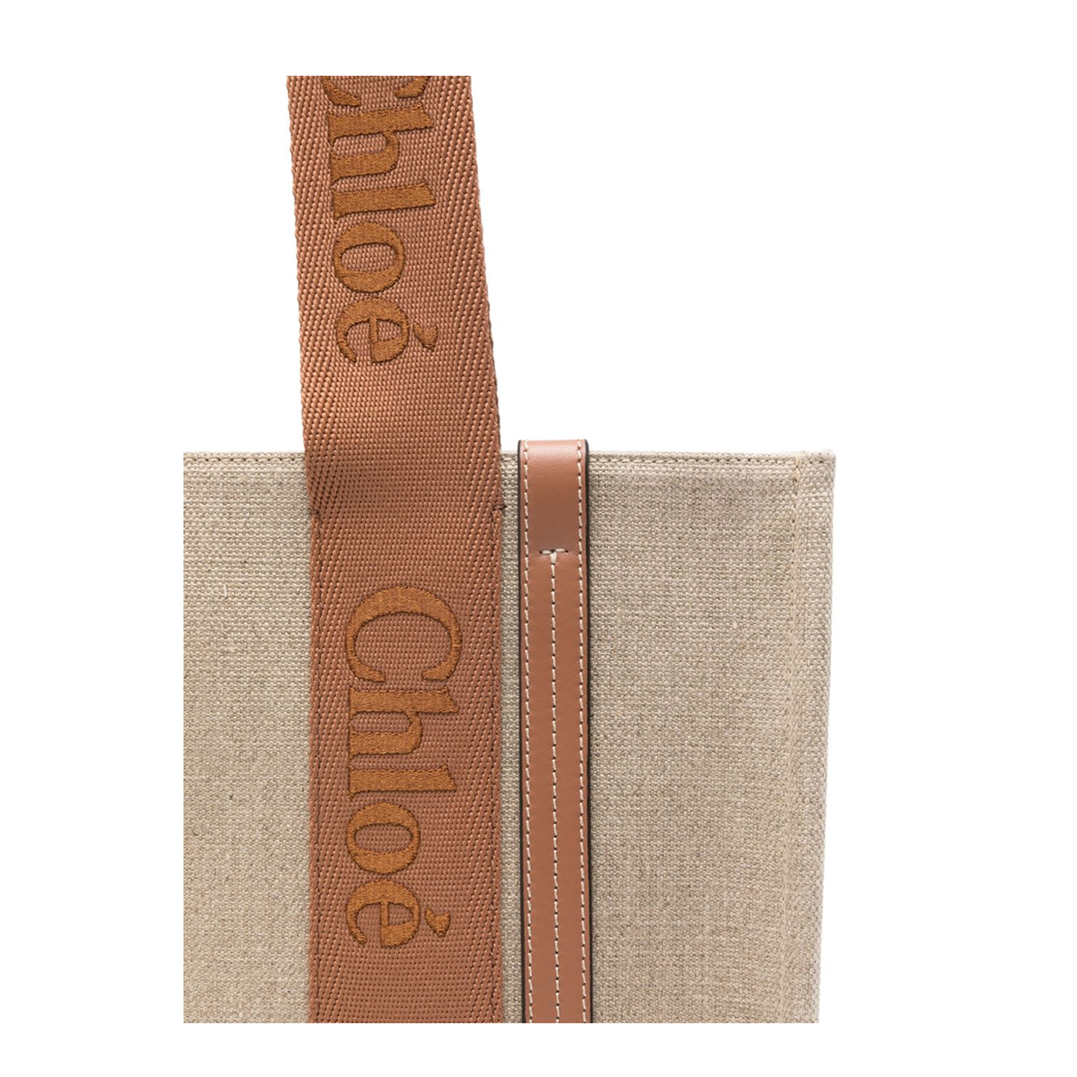Woody Linen Tote Bag - Dusty Tan - Image 3