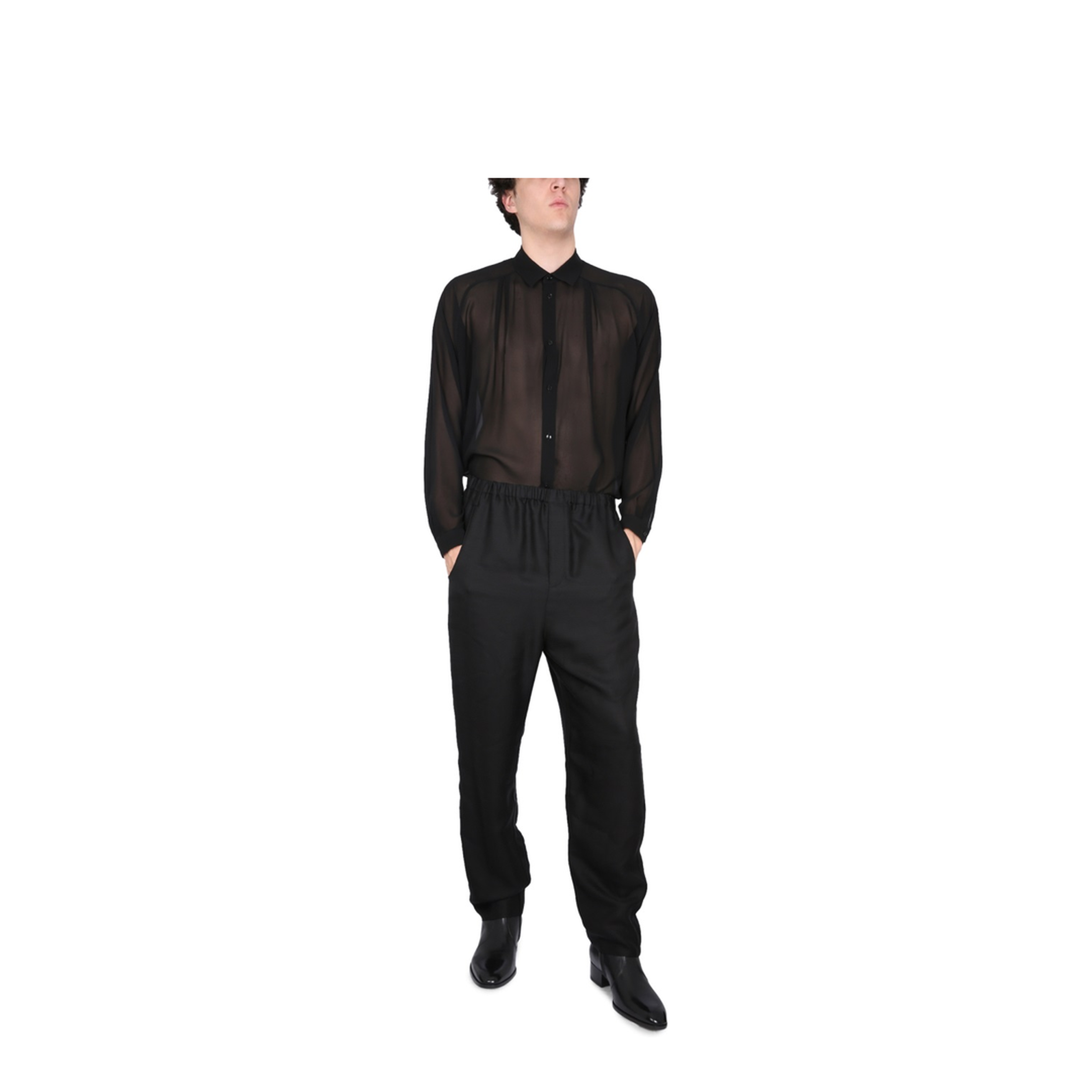 Black Viscose Blend Pant - Image 2