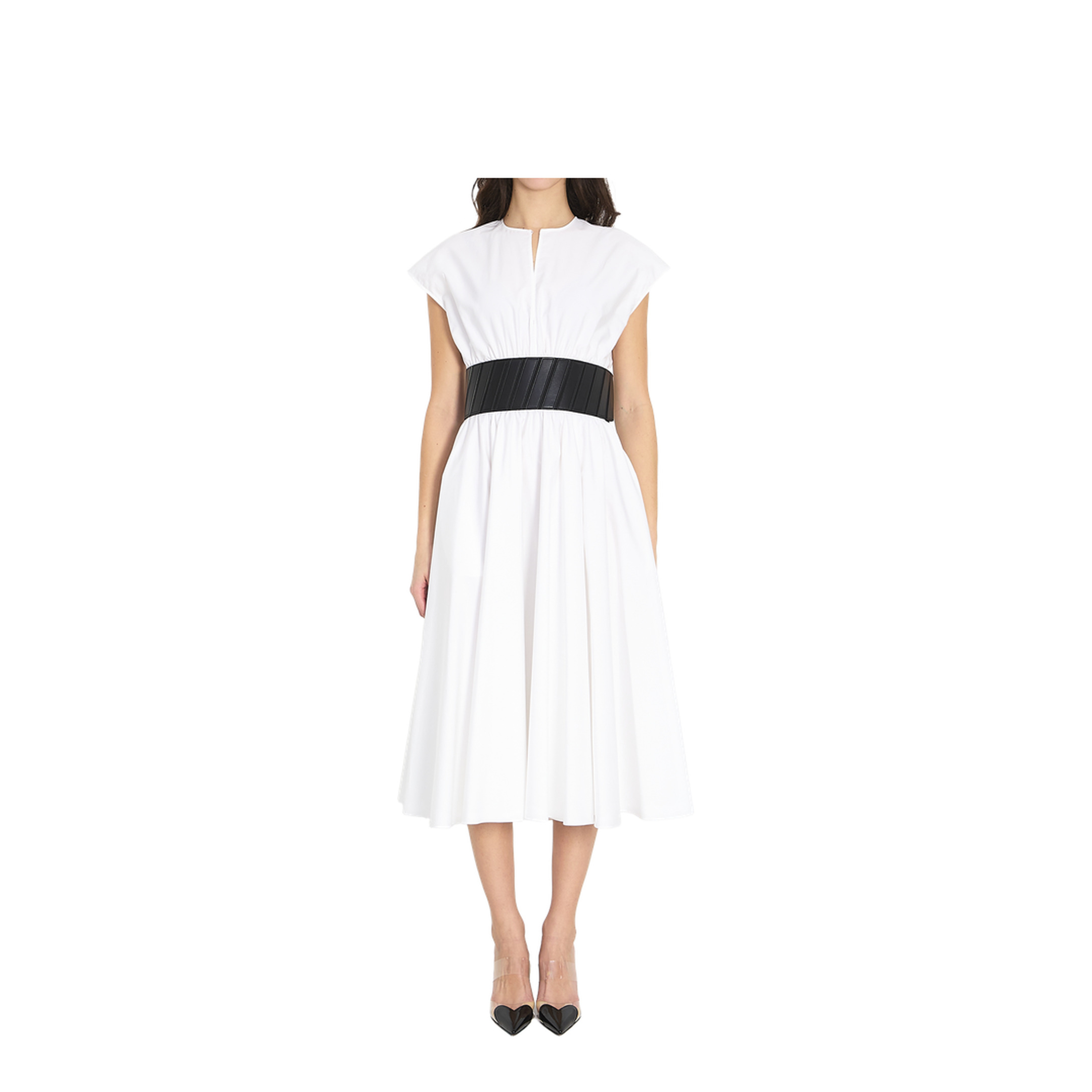 Midi Dress with Belt - Image 1