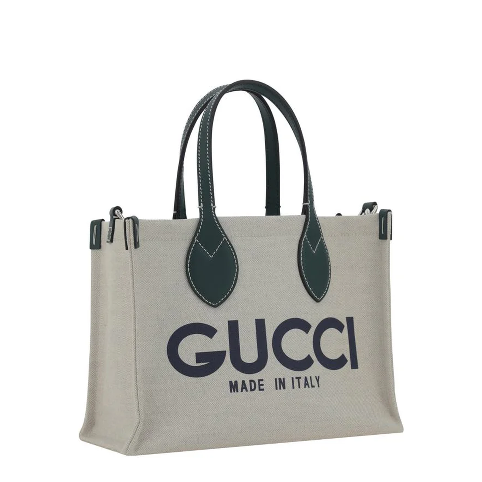 GG Supreme Medium Canvas Tote Bag - Beige/Green - Image 2