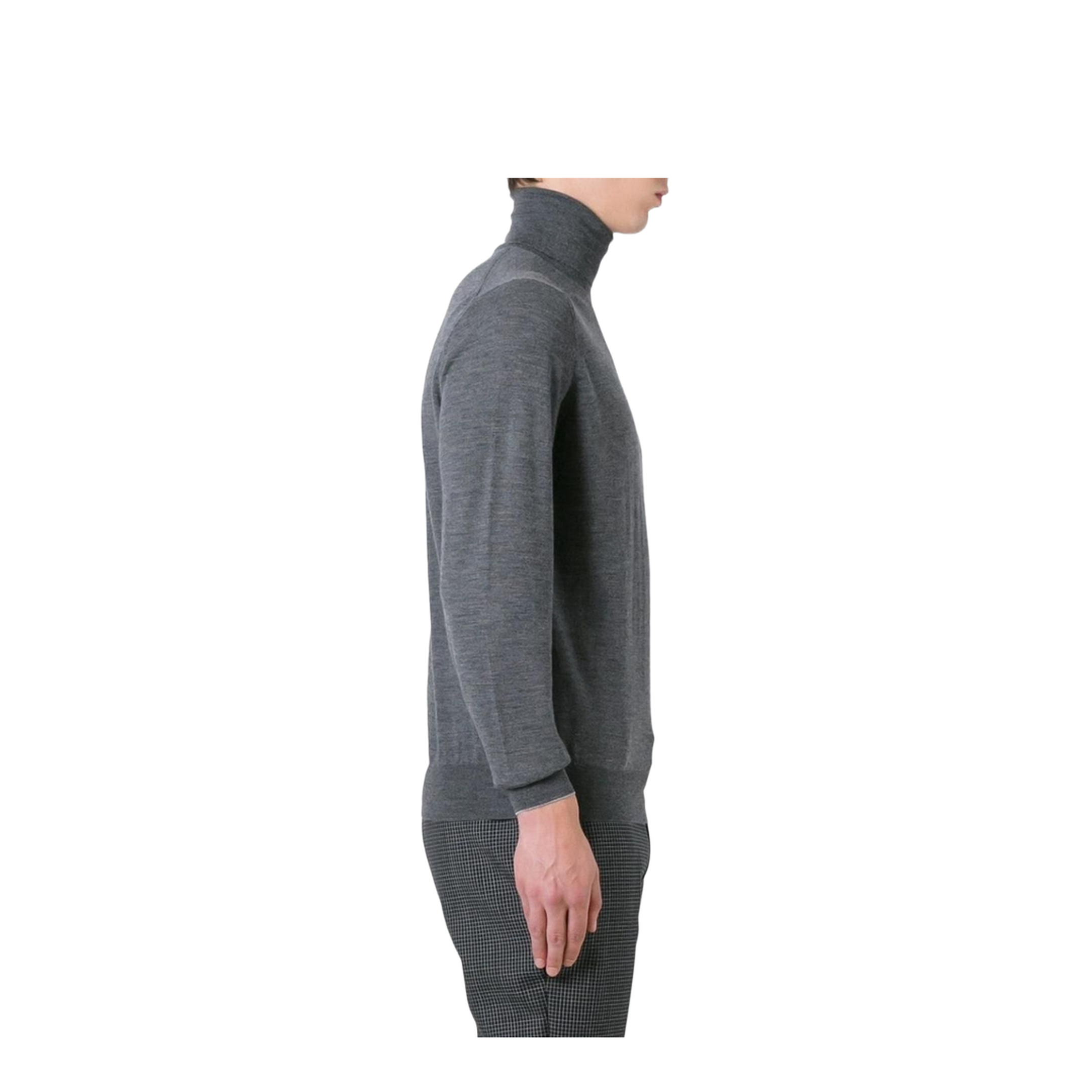 Wool Turtle-Neck Sweater - Grey - Image 2